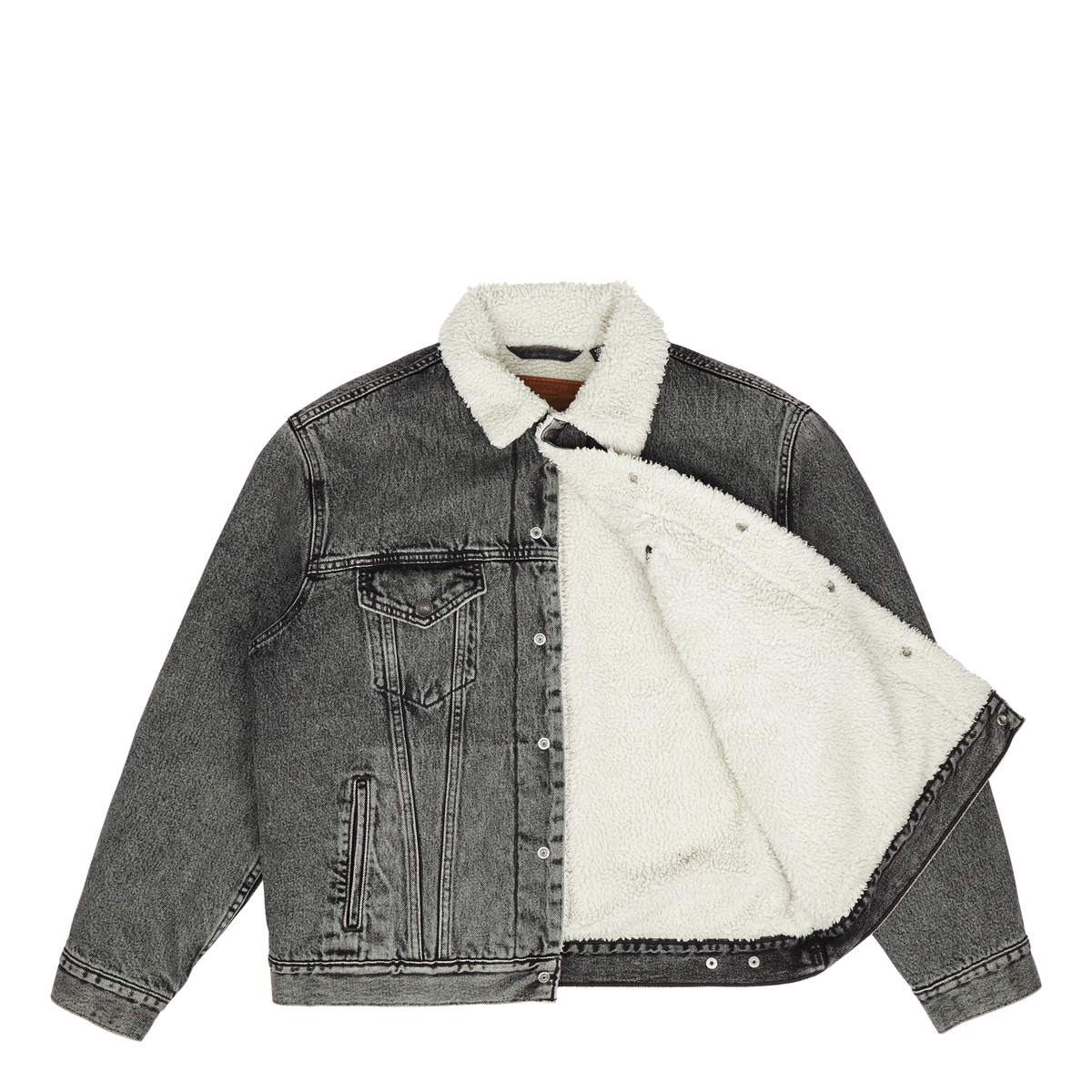 Vtg Fit Sherpa Trucker Z1305