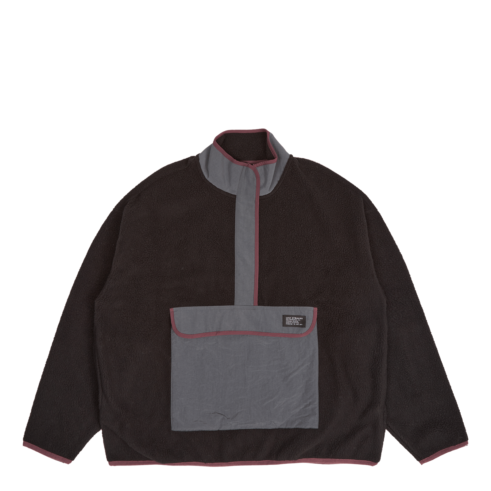 Polar Fleece Mock Neck Black