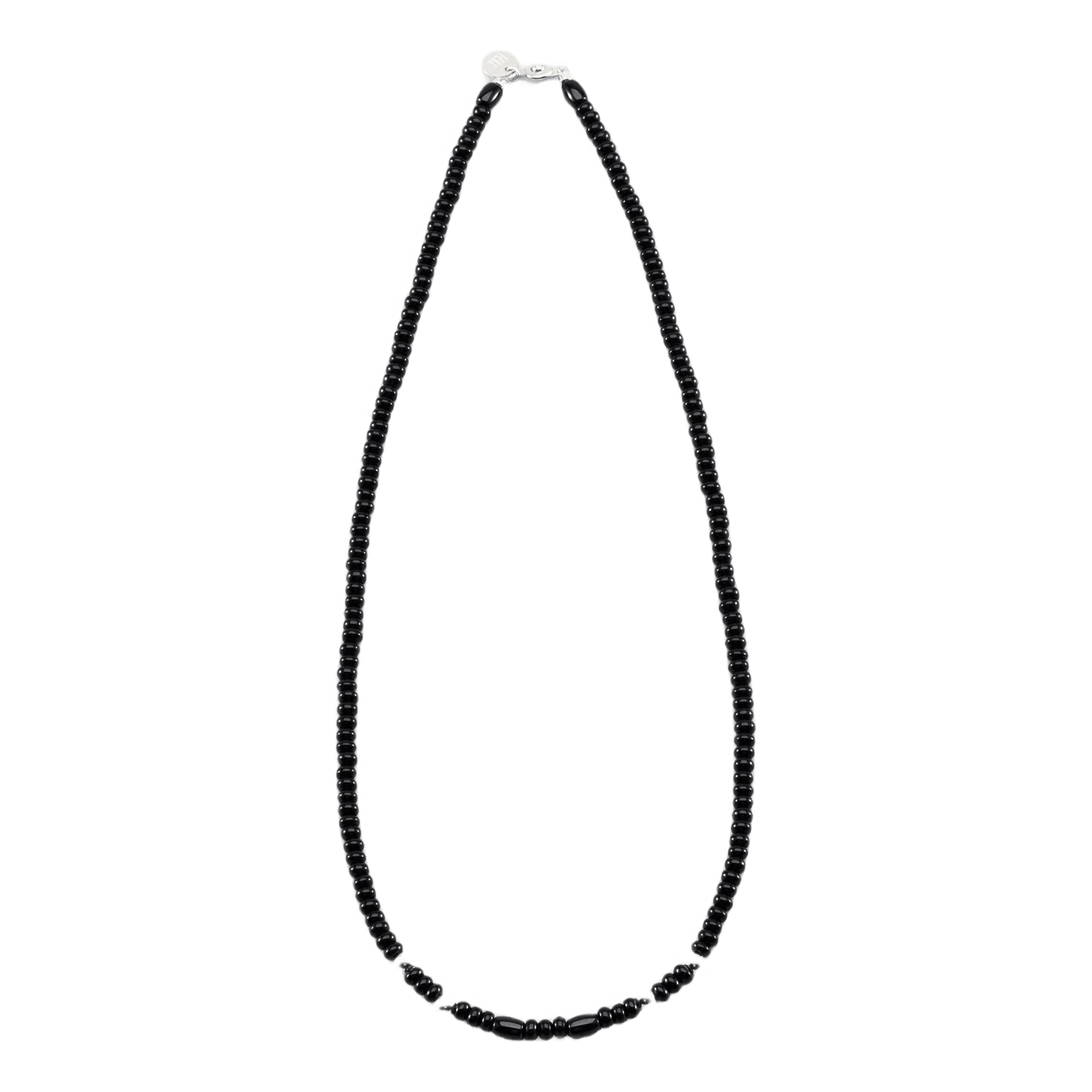 Stone Beads / S-necklace Black