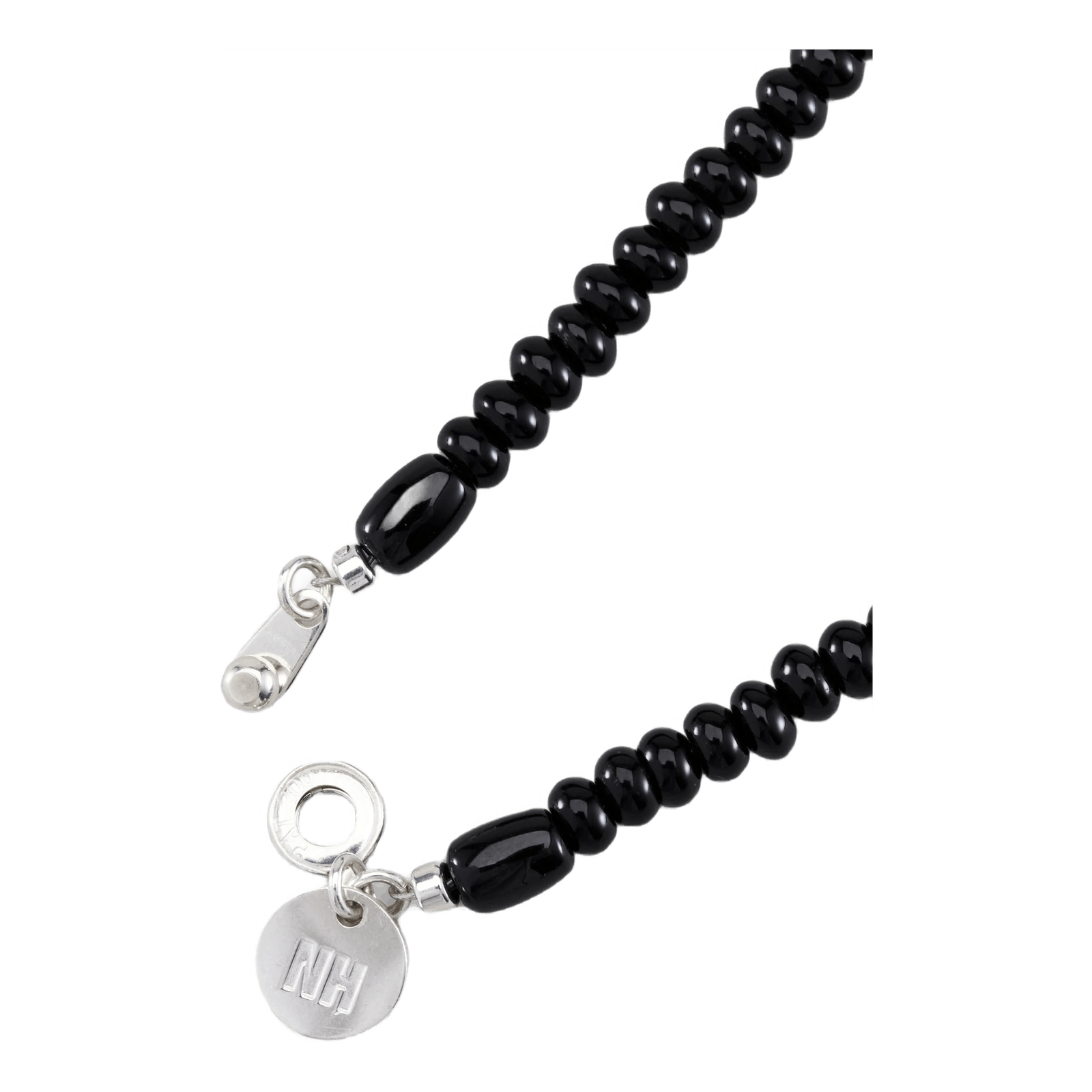 Stone Beads / S-necklace Black