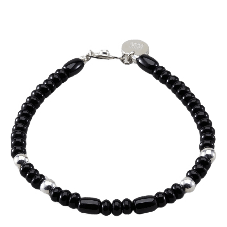 Stone Beads / S-bracelet Black