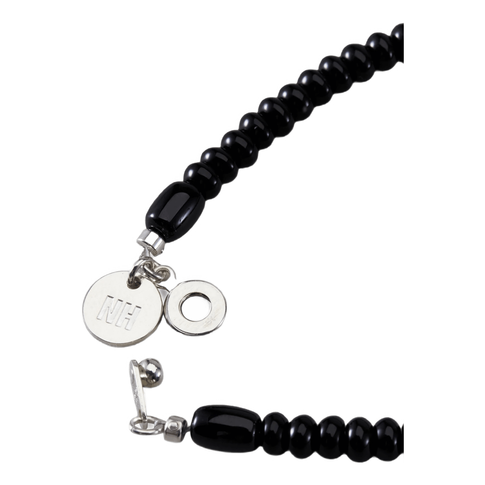 Stone Beads / S-bracelet Black