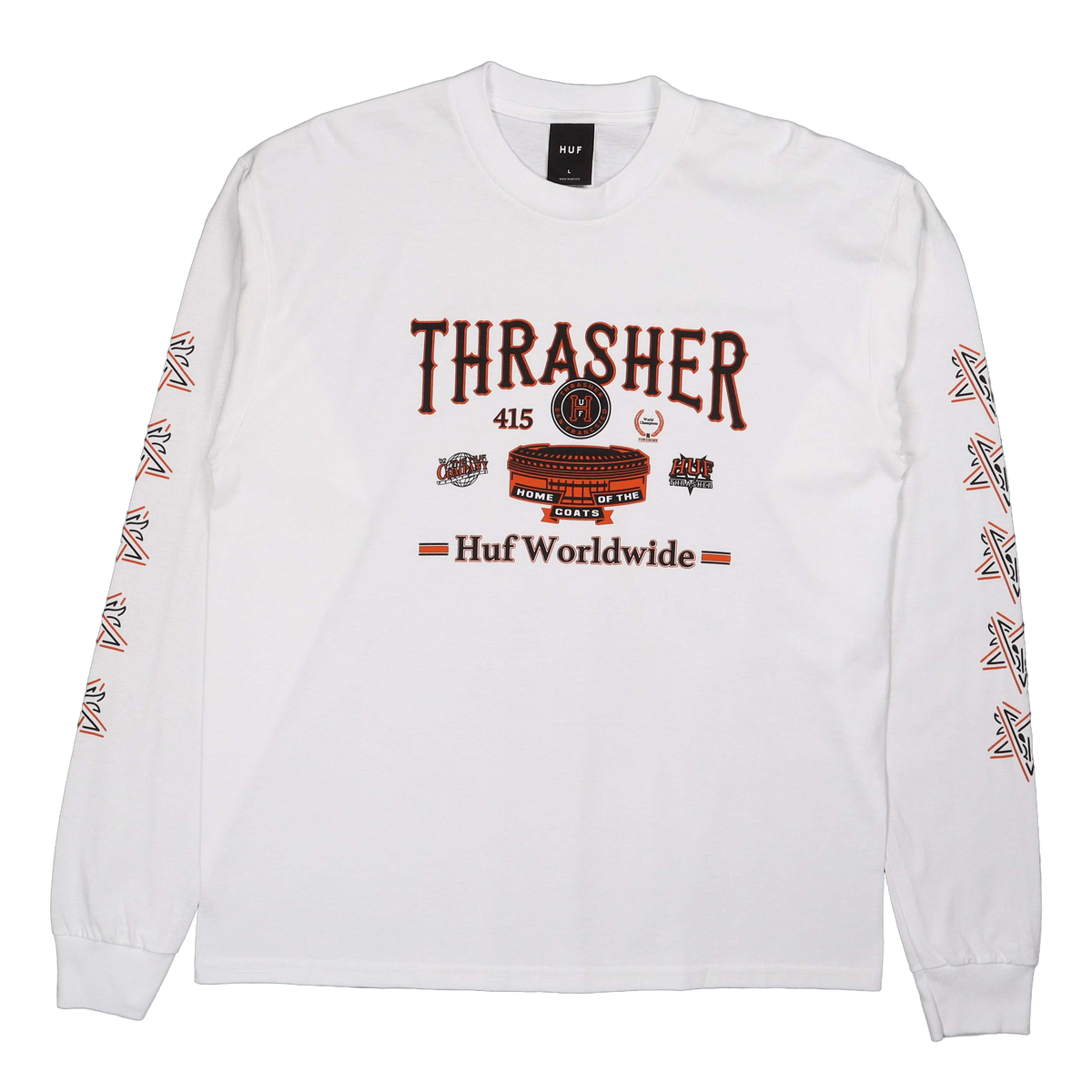 Huf X Thrasher Monteray L/s Te White