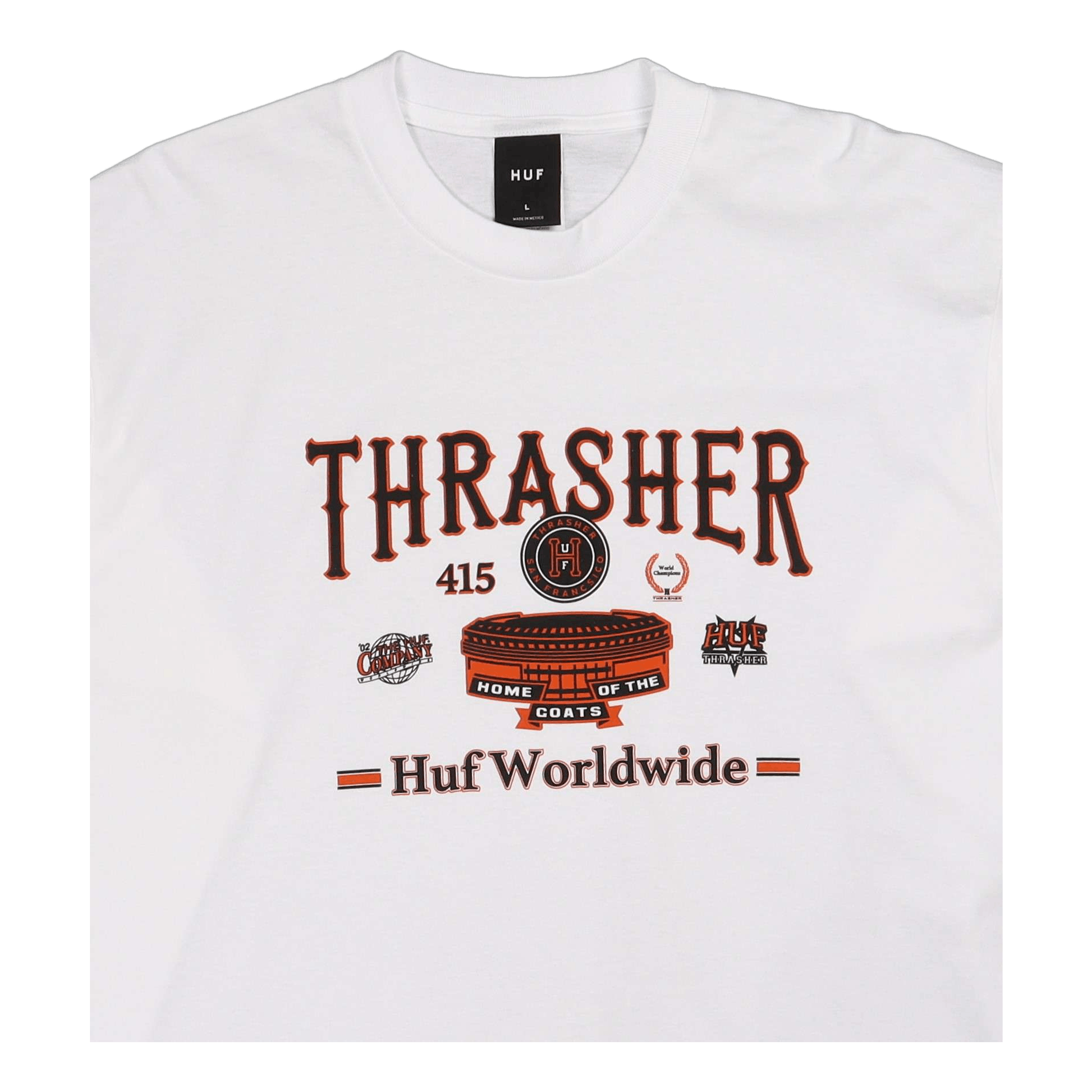 Huf X Thrasher Monteray L/s Te White