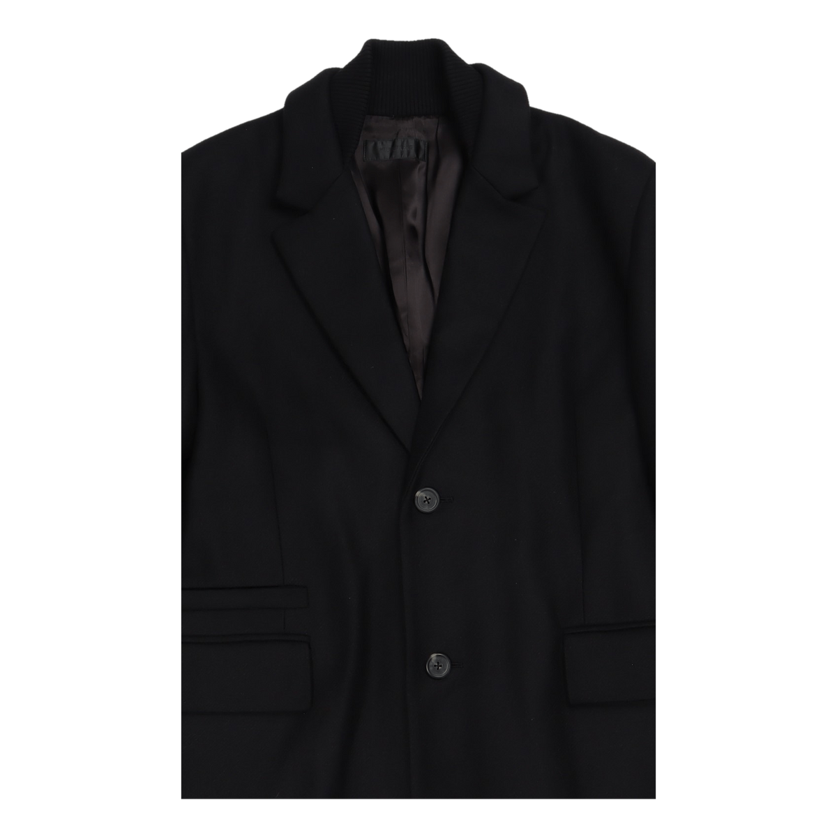 Wool Overcoat.dense Black