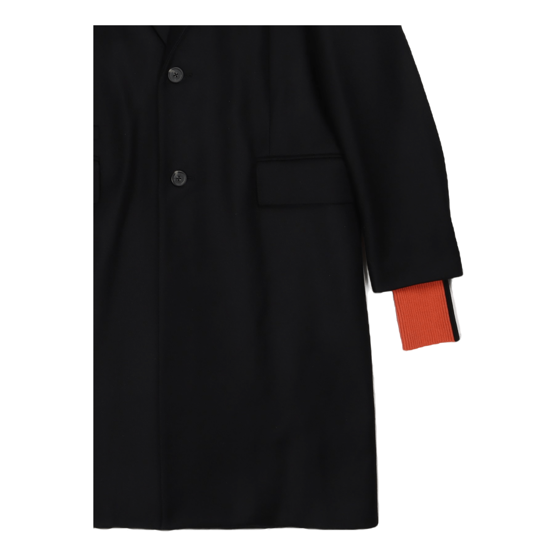 Wool Overcoat.dense Black