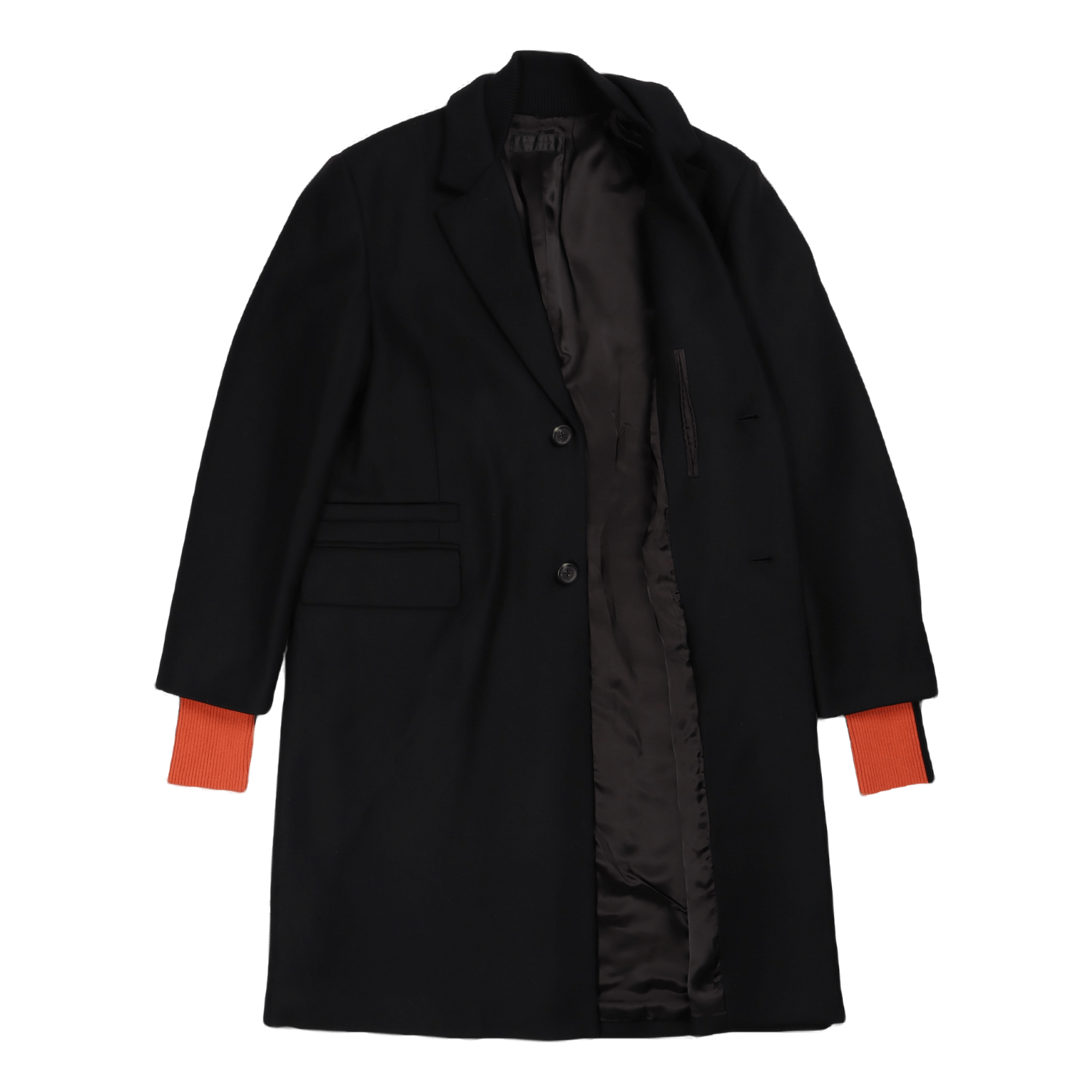 Wool Overcoat.dense Black