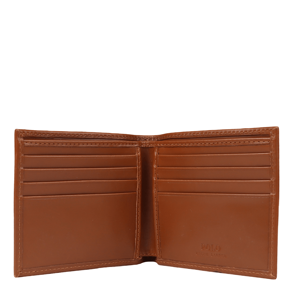 Polo Bear Leather Billfold Wallet Tan