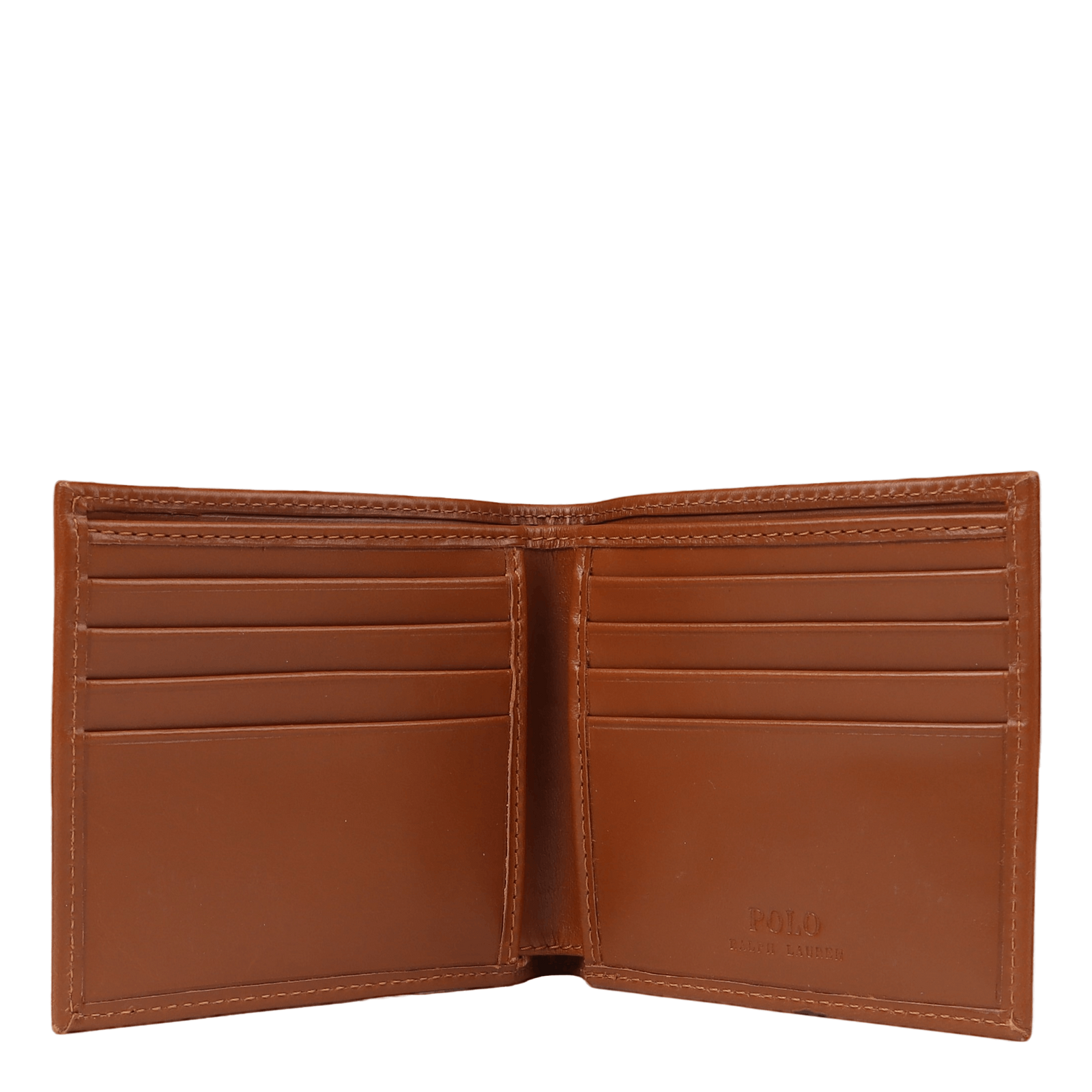 Polo Bear Leather Billfold Wallet Tan
