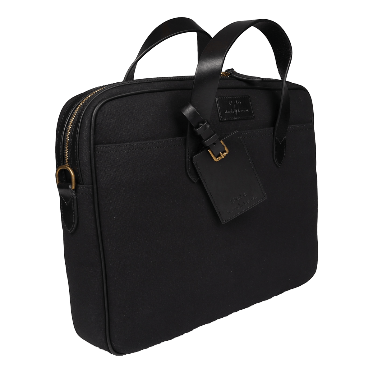 Polo Ralph Lauren Leather-Trim Canvas Briefcase