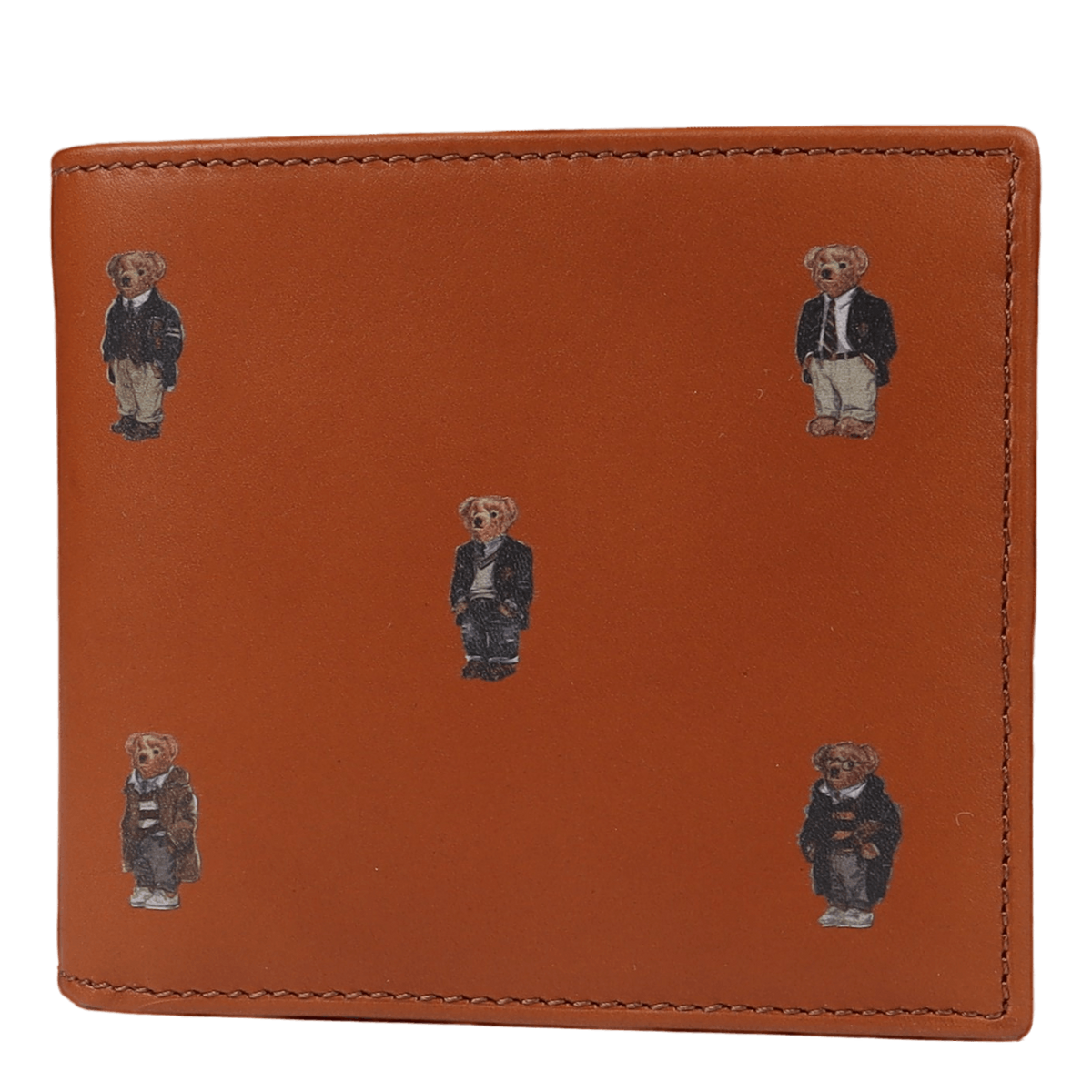 Polo Bear Leather Wallet Tan