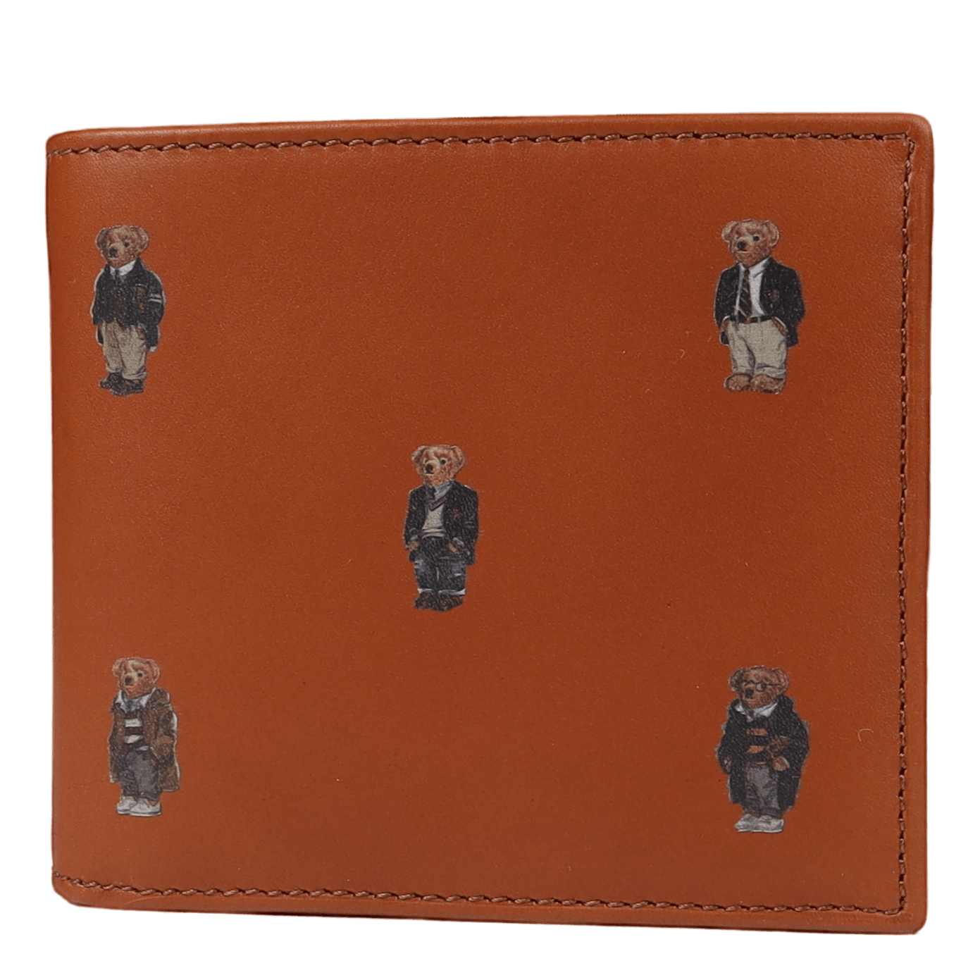 Polo Bear Leather Wallet Tan