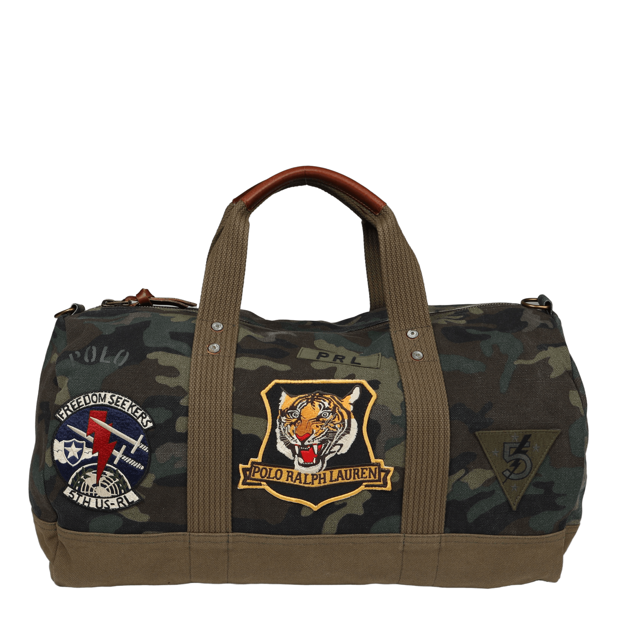 Tiger-Patch Camo Canvas Duffel Camo