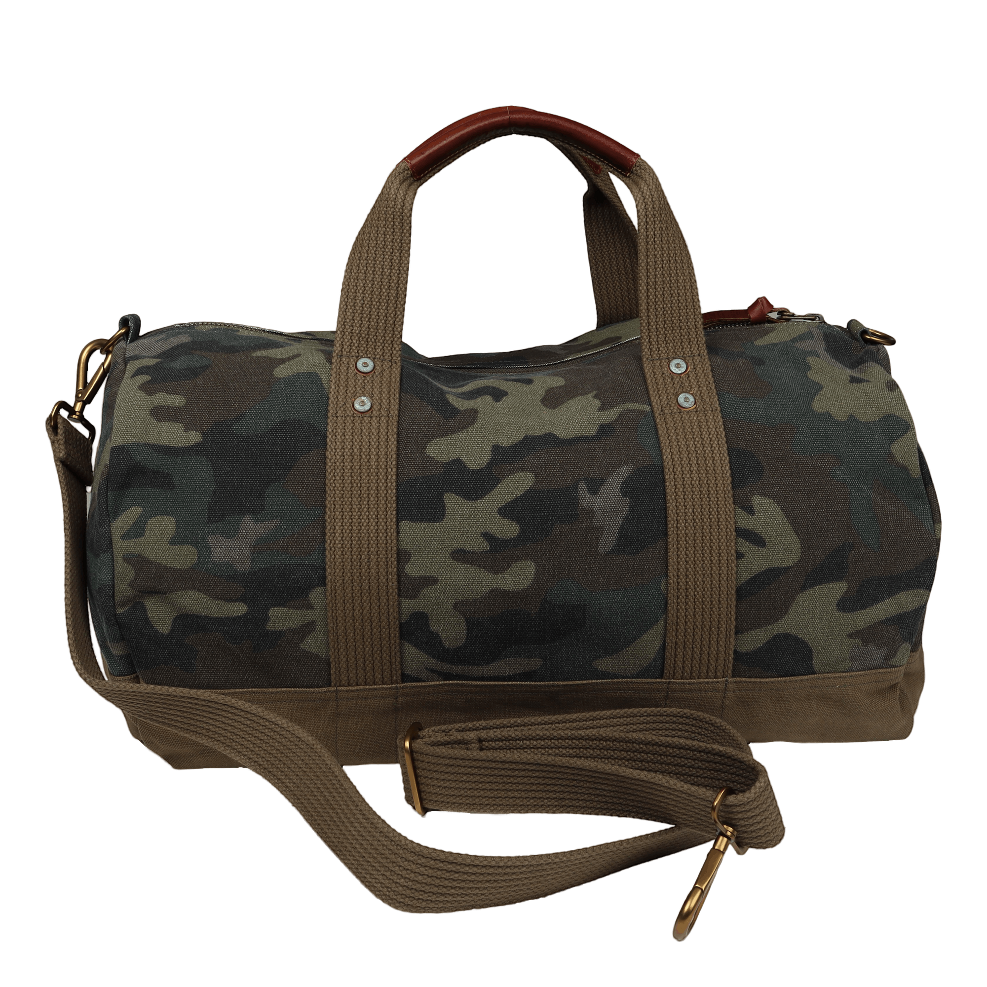 Tiger-Patch Camo Canvas Duffel Camo