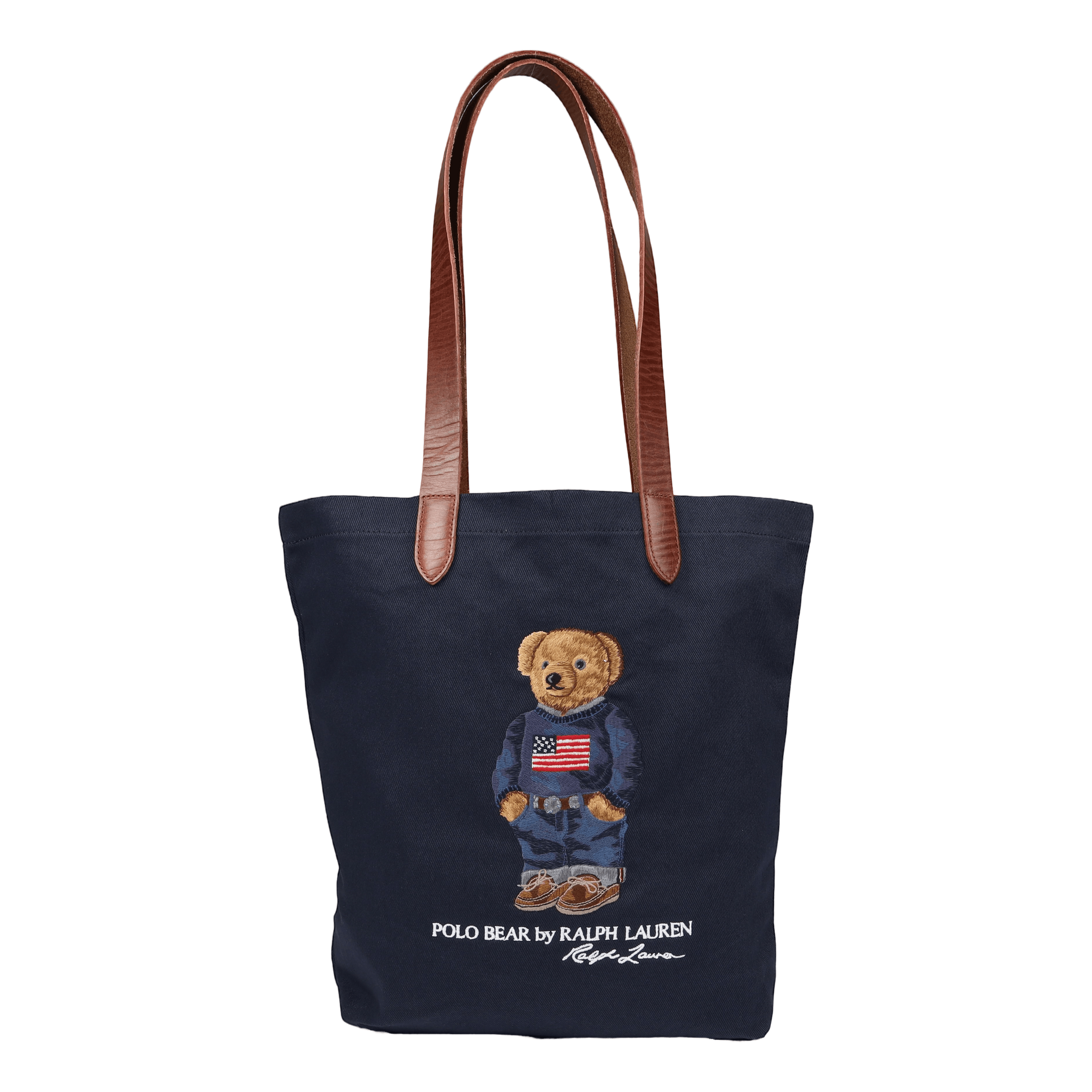 Polo Bear Twill Shopper Tote Navy