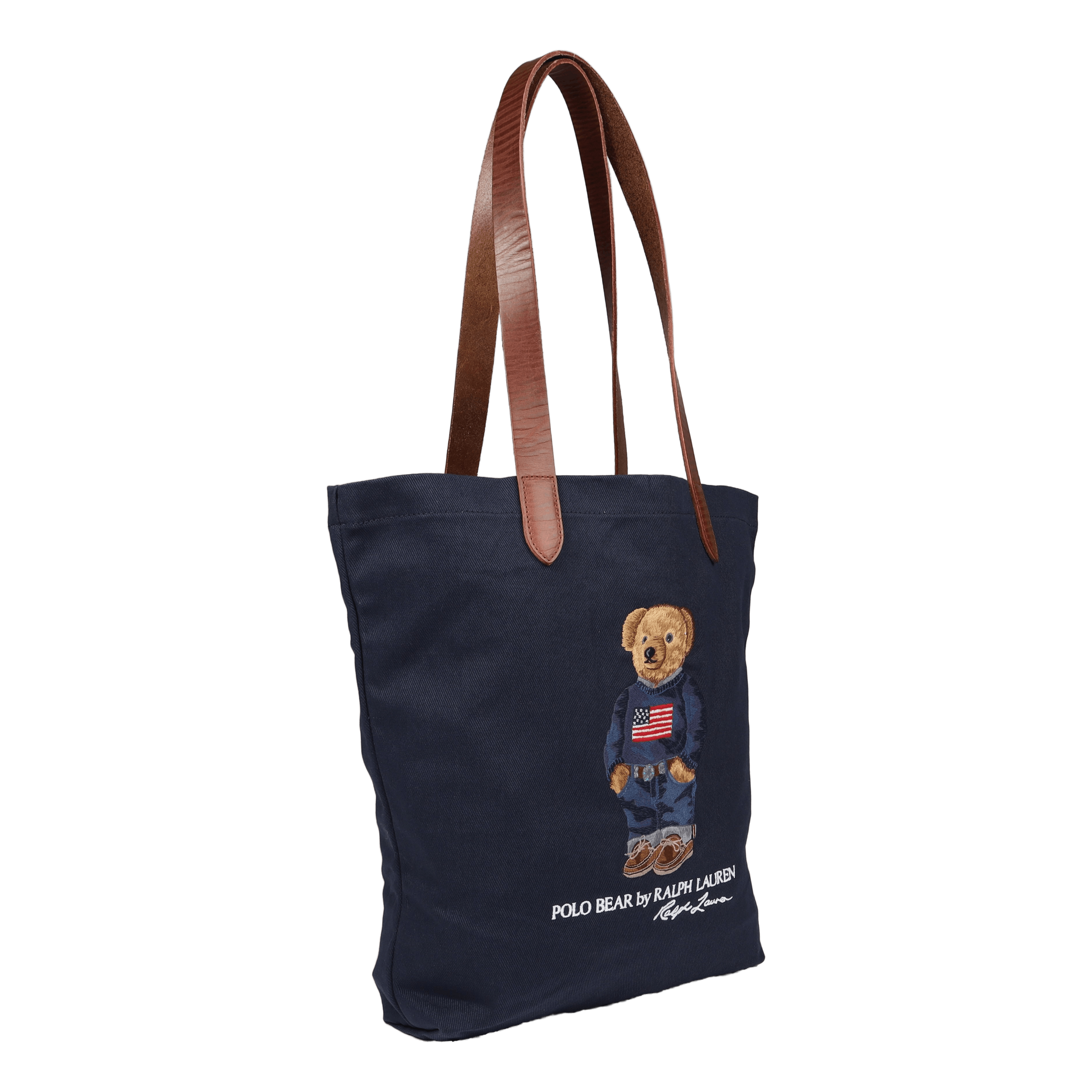 Polo Bear Twill Shopper Tote Navy