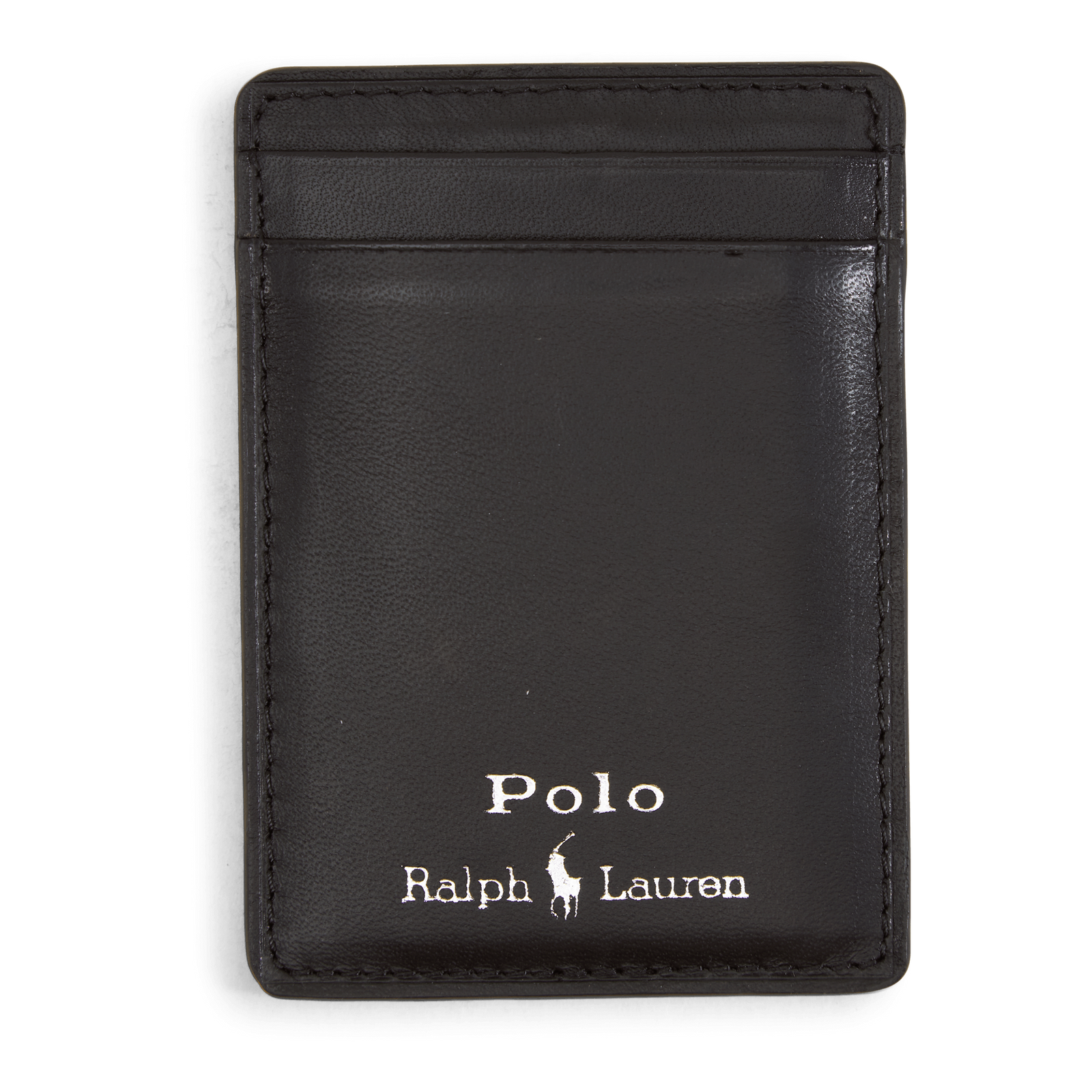 Nappa Leather Magnetic Card Case Black