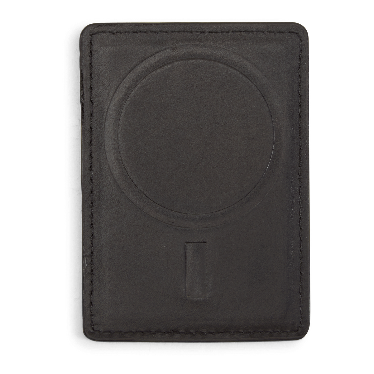 Nappa Leather Magnetic Card Case Black