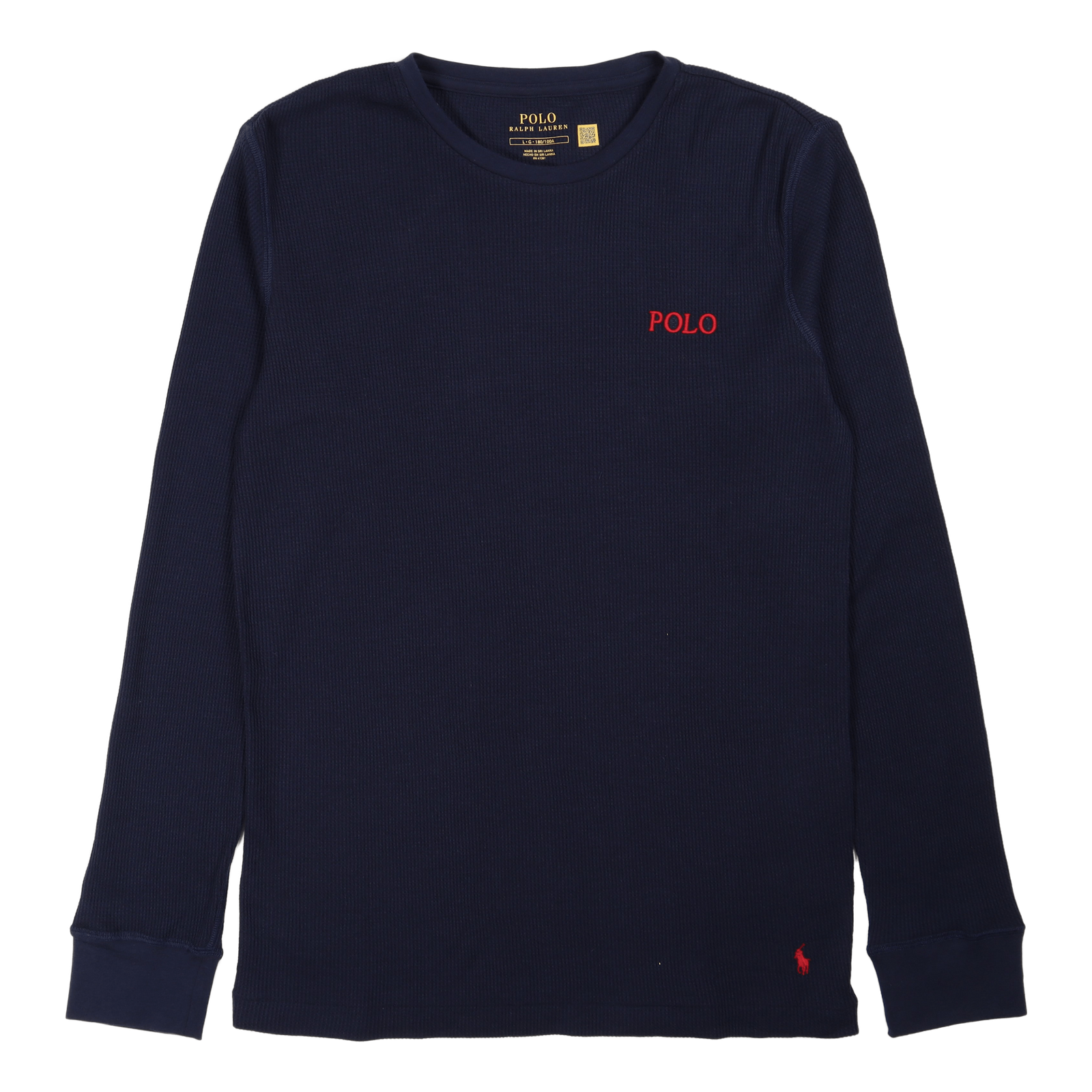Waffle-Knit Sleep Shirt Cruise Navy