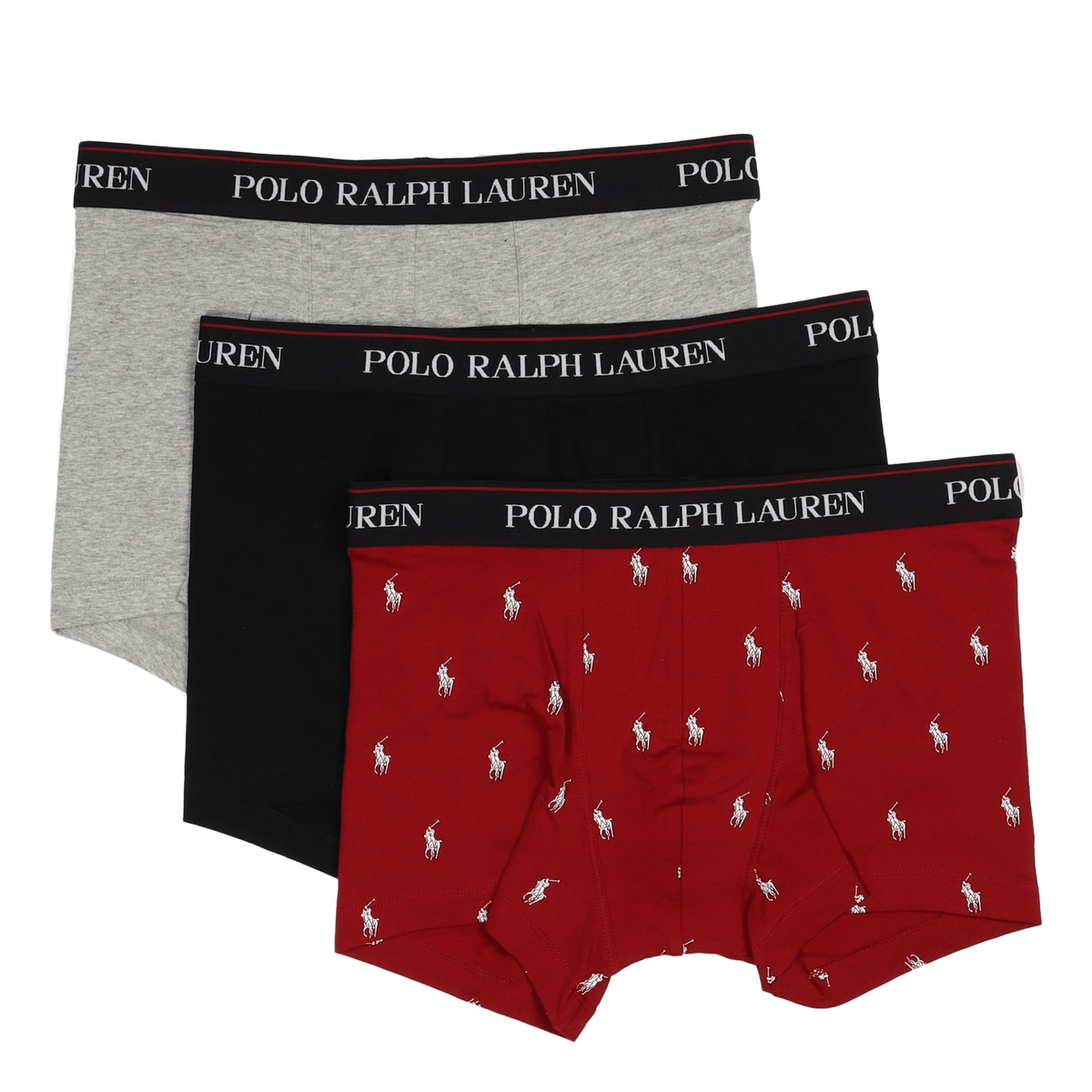 Classic Stretch-Cotton Trunk 3-Pack 3Pk Hol Red Aopp/Black/And Htr