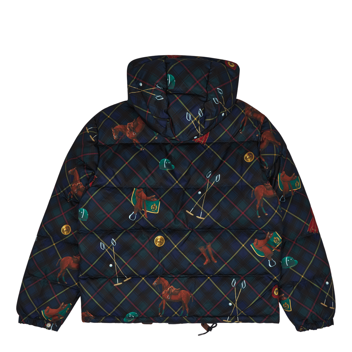 Water-Resistant Equestrian Down Jacket Martingale Toss