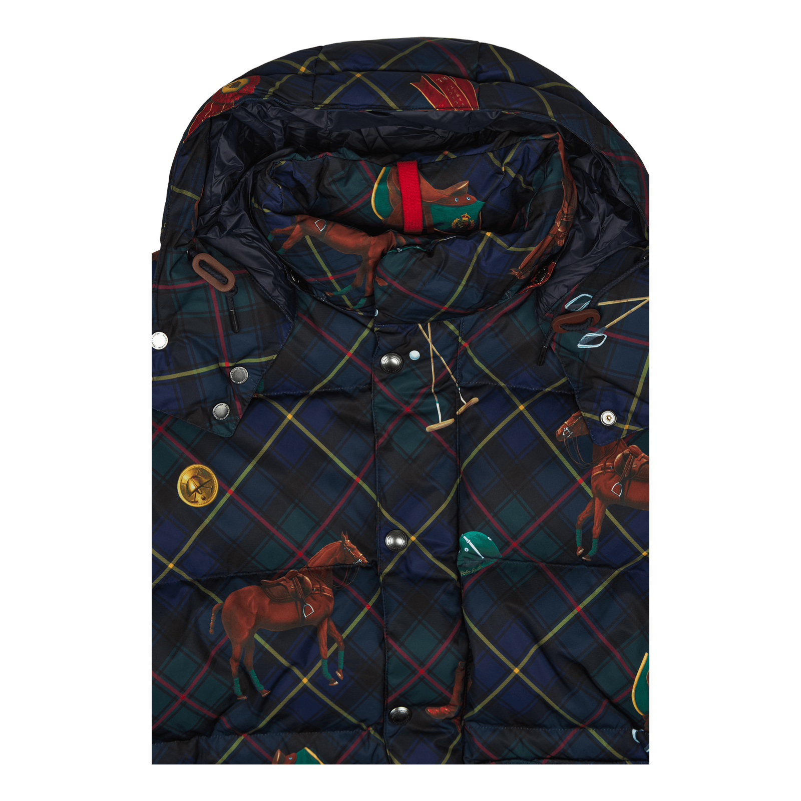 Water-Resistant Equestrian Down Jacket Martingale Toss