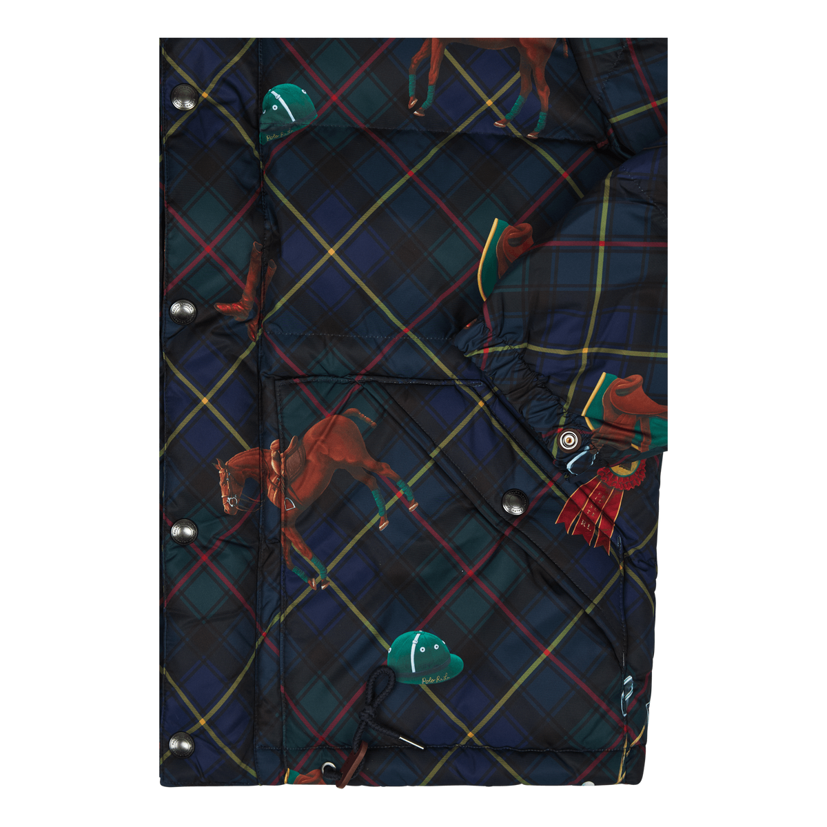 Water-Resistant Equestrian Down Jacket Martingale Toss