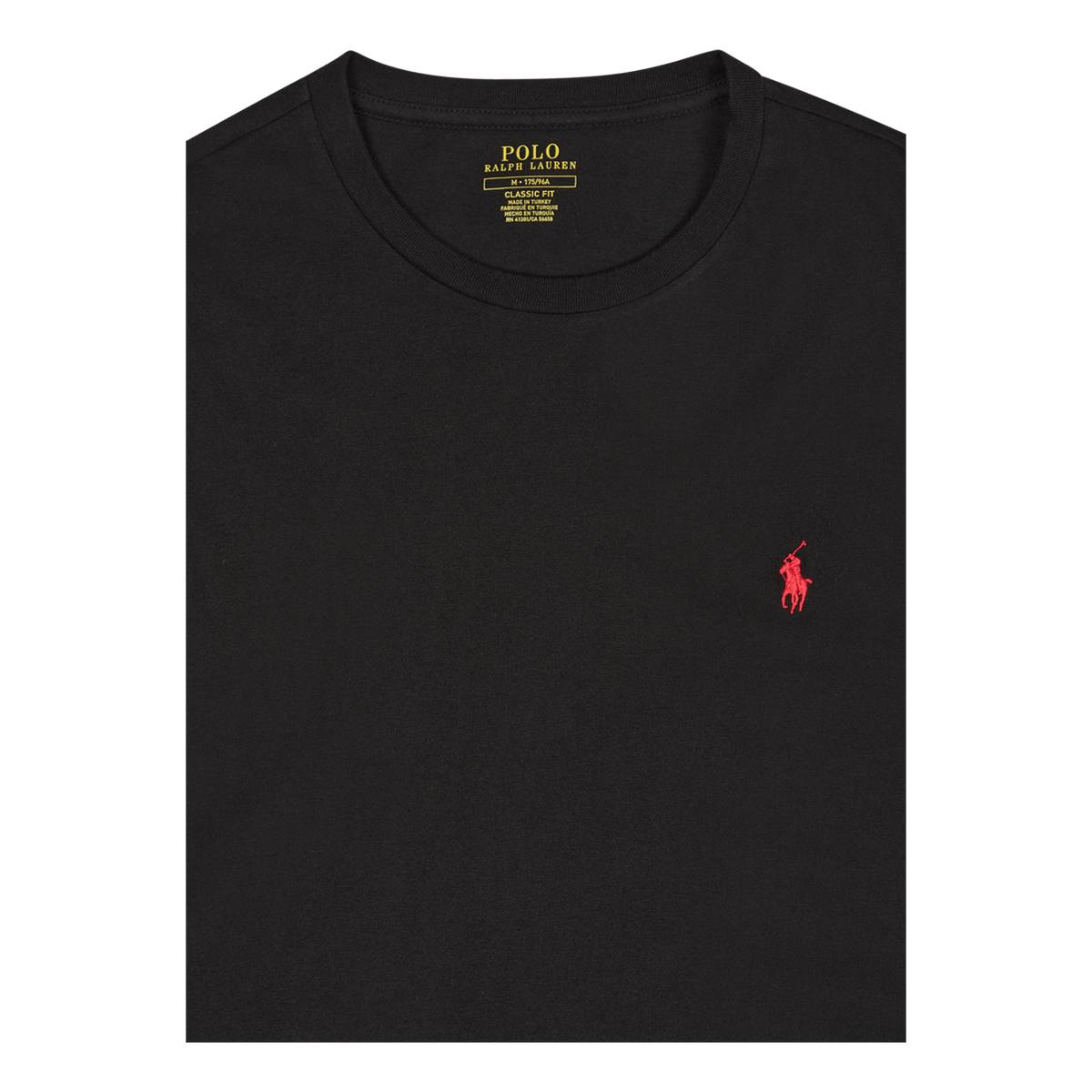 Black ralph lauren t shirt red logo on sale