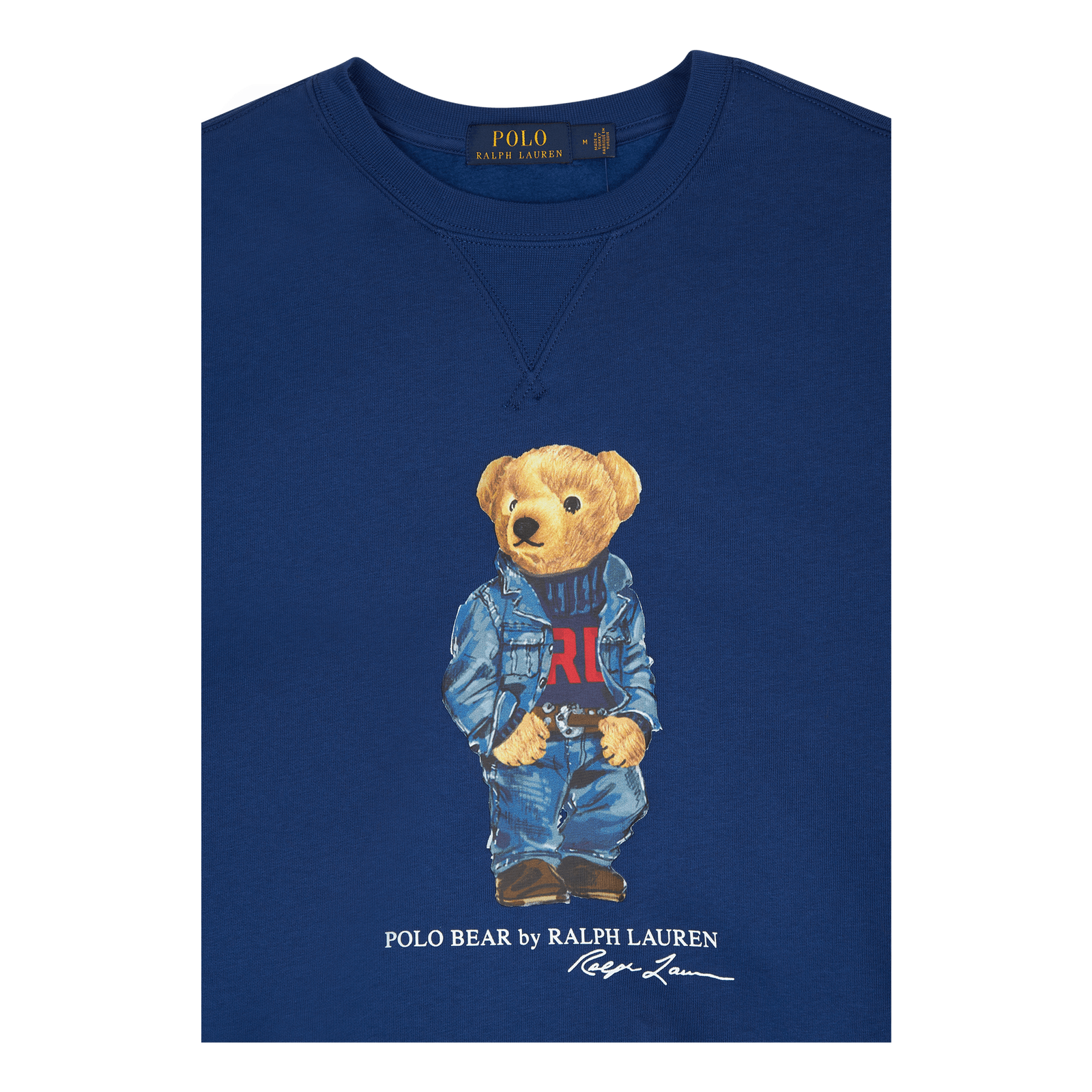 Polo Bear Fleece Sweatshirt Fa 22 Harrison Blue Denim Bear