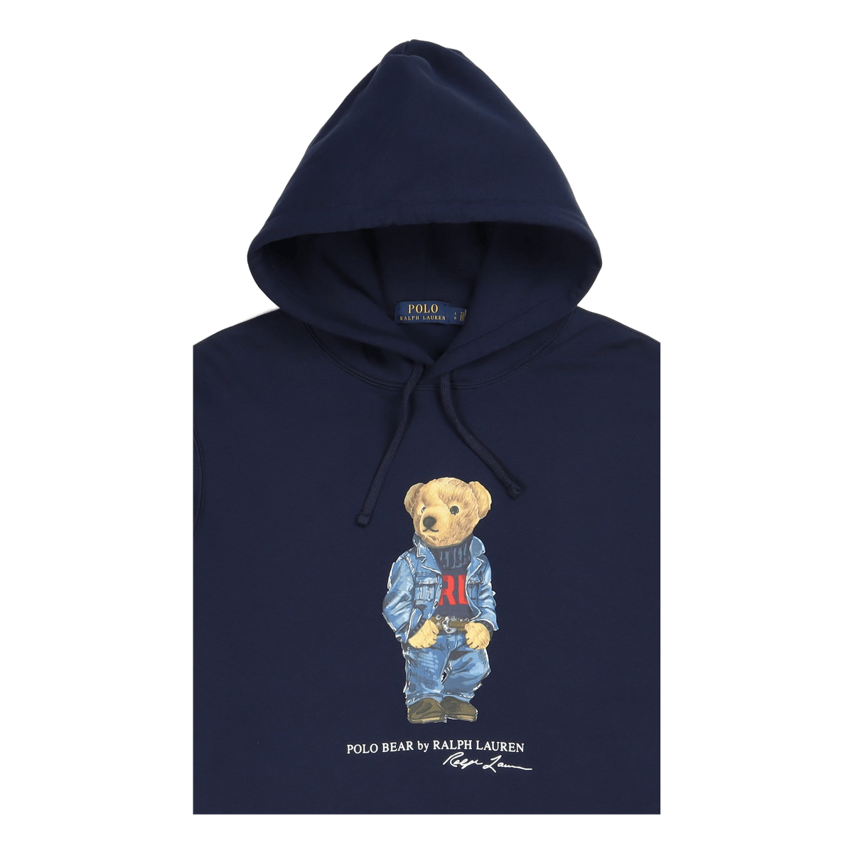 Polo Bear Fleece Hoodie Cruise Navy Denim Bear