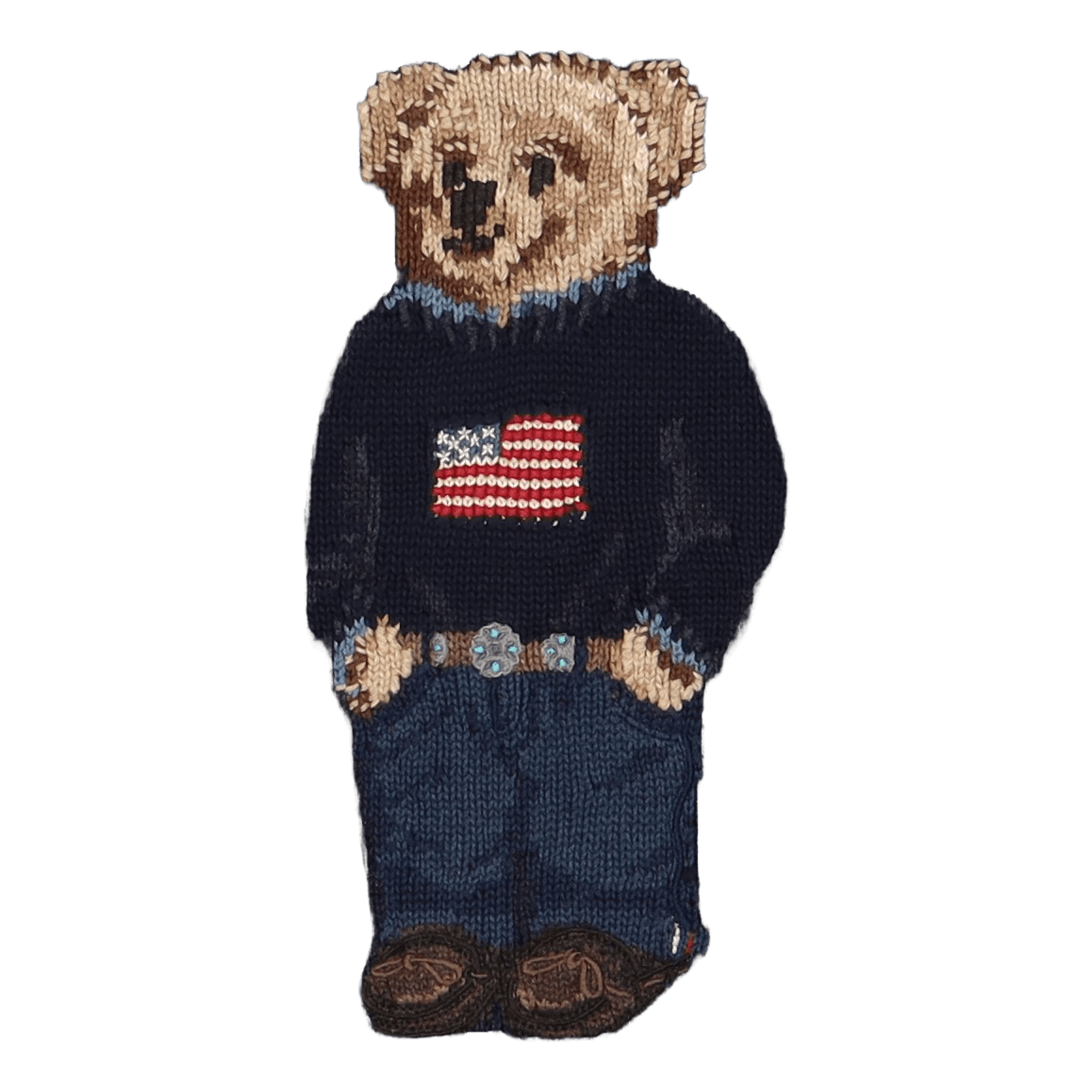 Polo Bear Cotton-Linen Sweater Navy