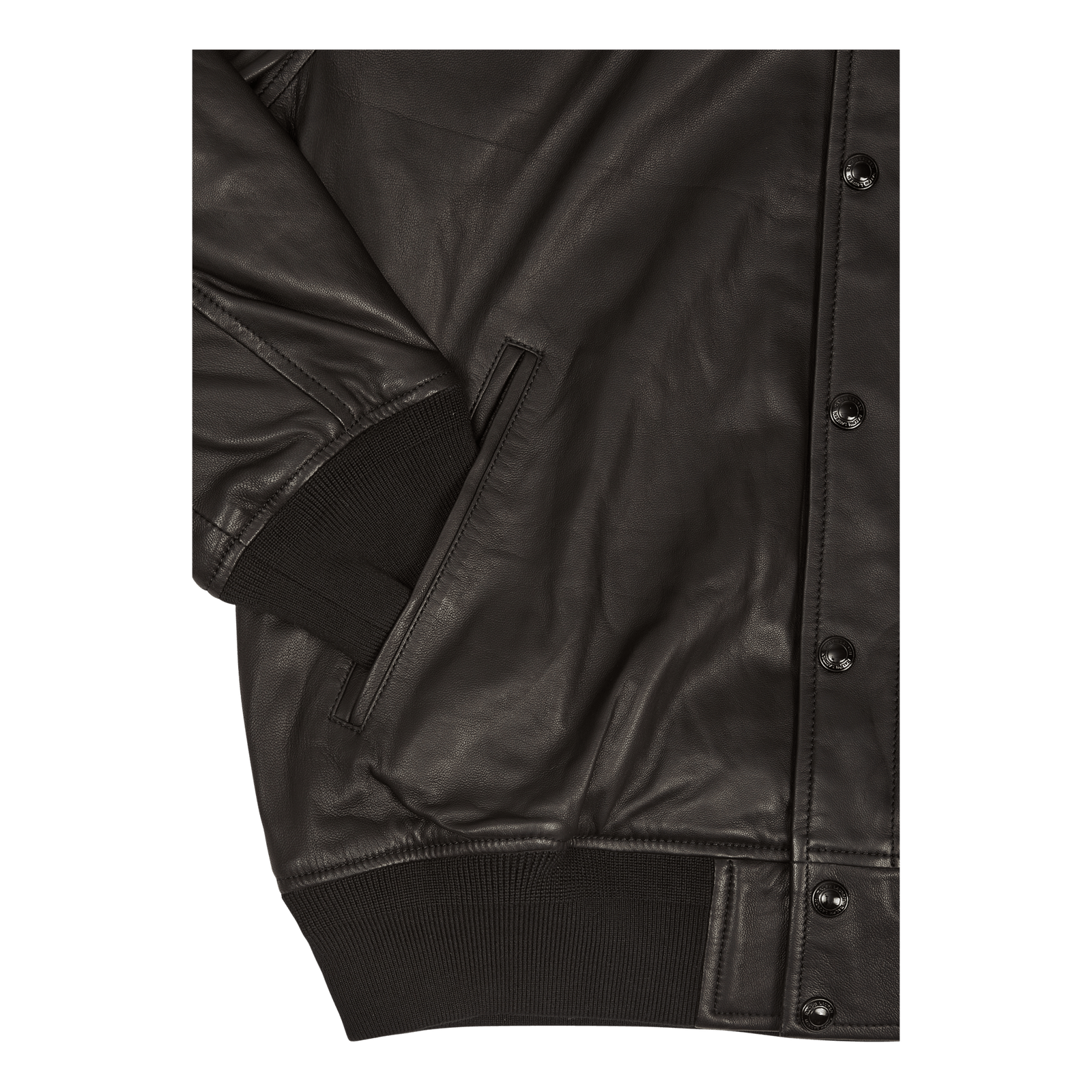 Hd Varsity-lined-bomber Polo Black