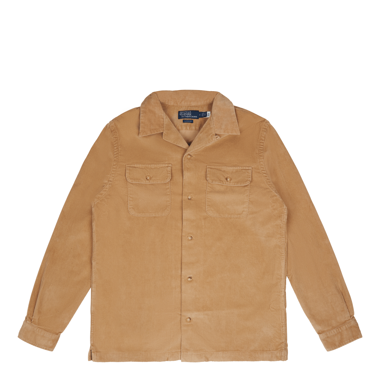 Classic Fit Corduroy Camp Shirt Vintage Khaki