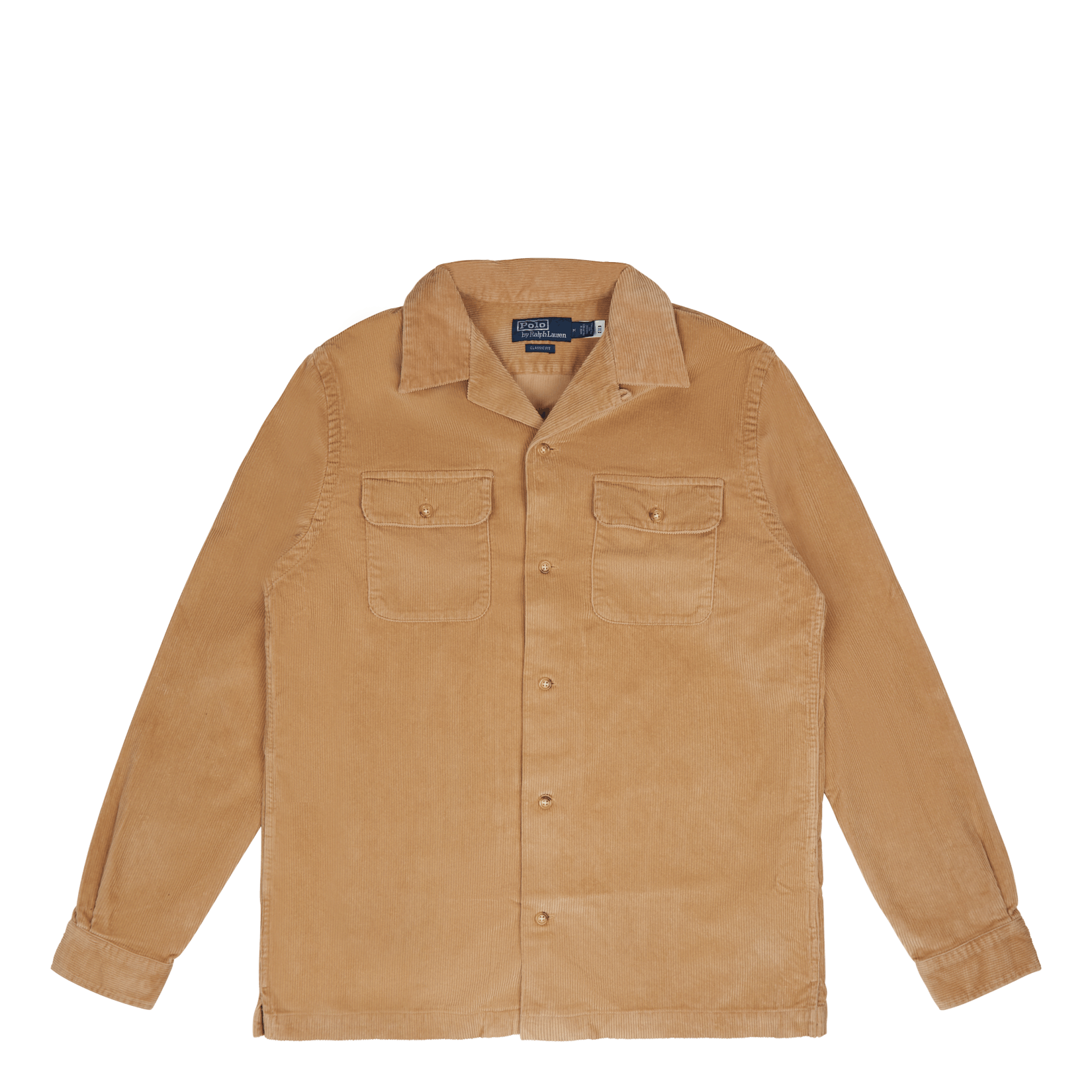 Classic Fit Corduroy Camp Shirt Vintage Khaki