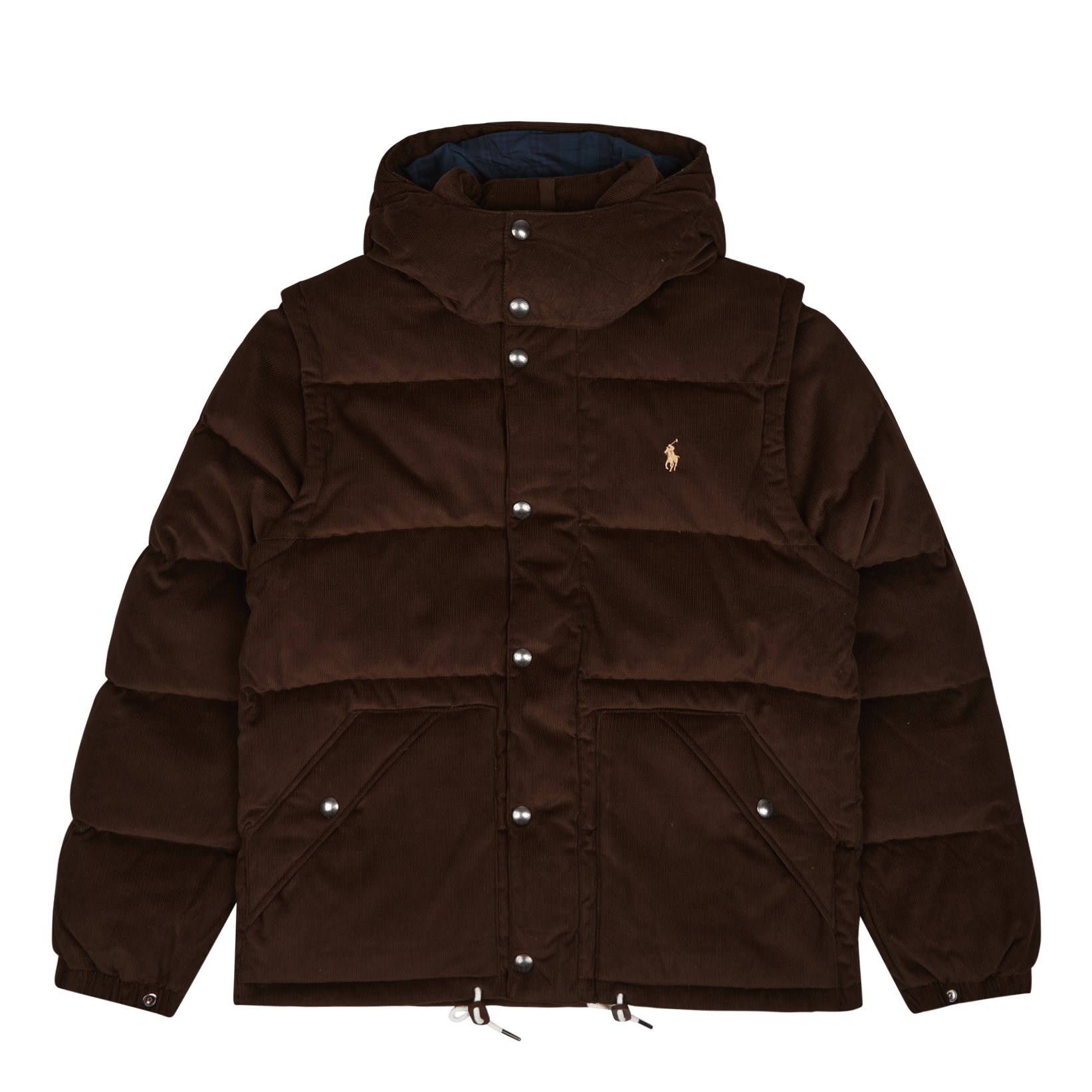 Polo Ralph Lauren Convertible Corduroy Down Jacket Dark Beech Caliroots