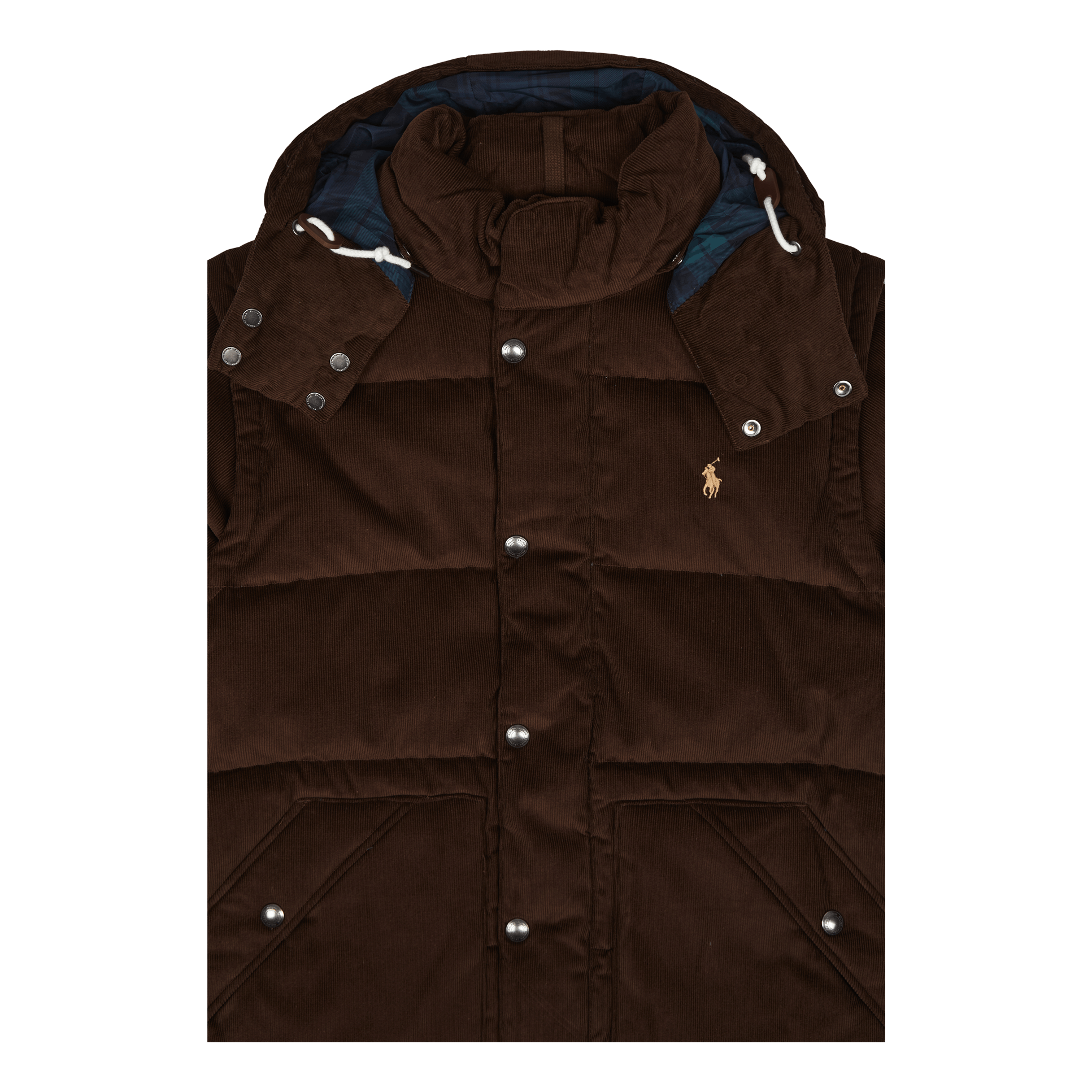 Convertible Corduroy Down Jacket Dark Beech