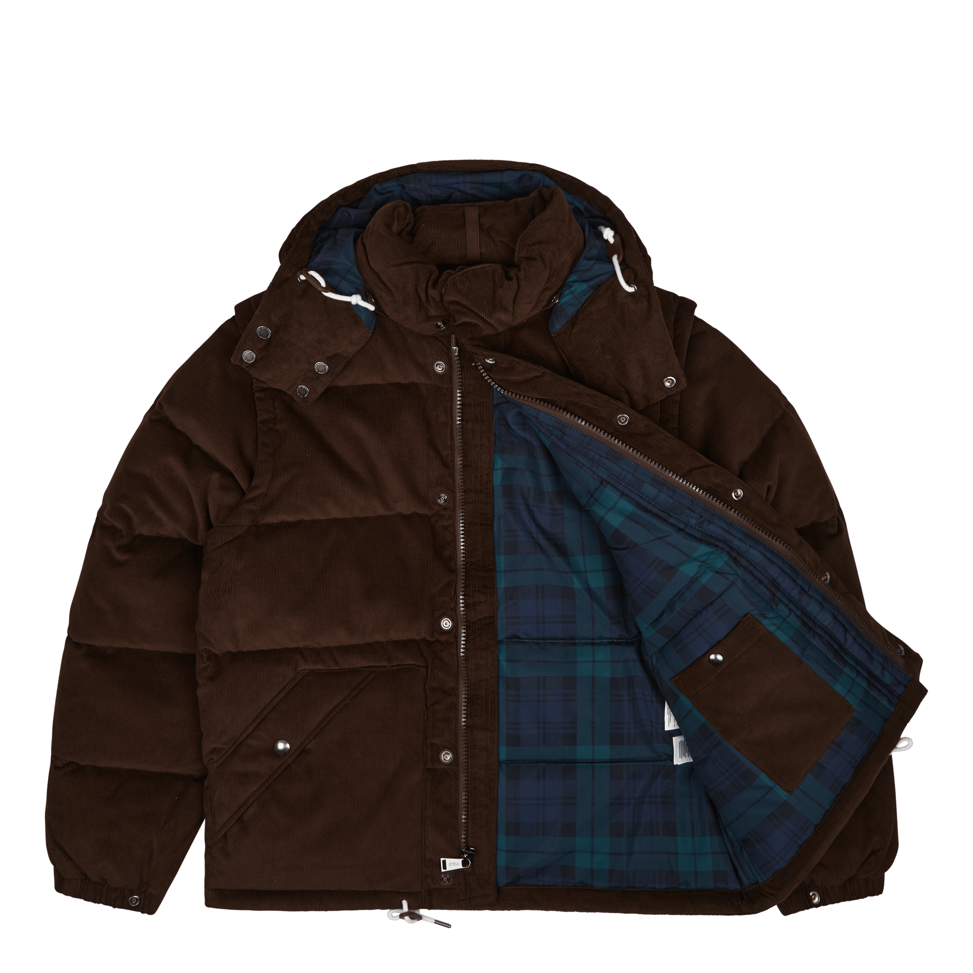 Convertible Corduroy Down Jacket Dark Beech