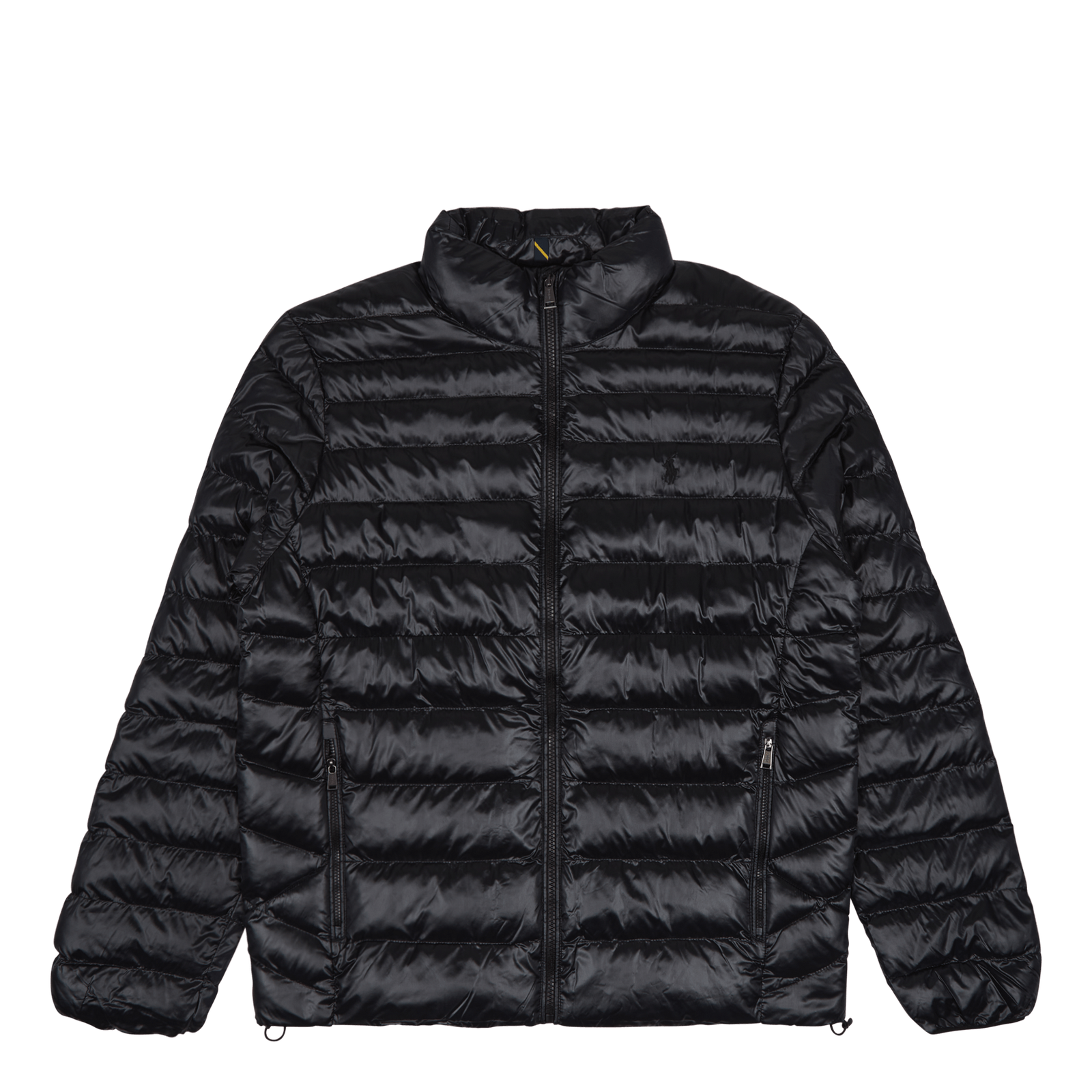 Packable Water-Repellent Jacket Polo Black Glossy