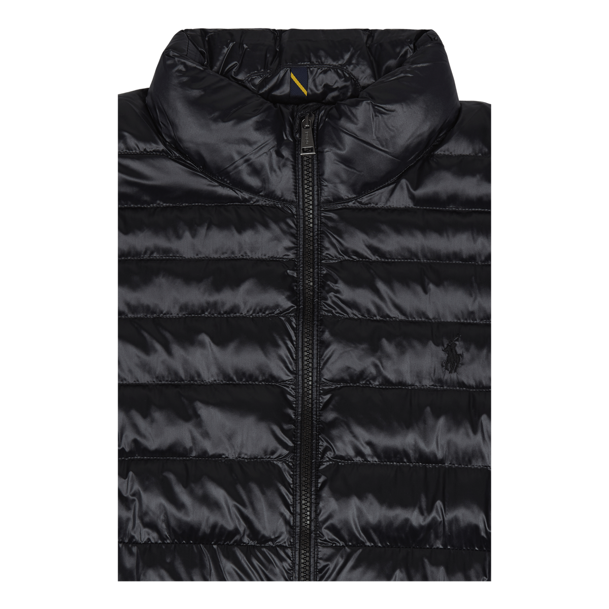 Packable Water-Repellent Jacket Polo Black Glossy