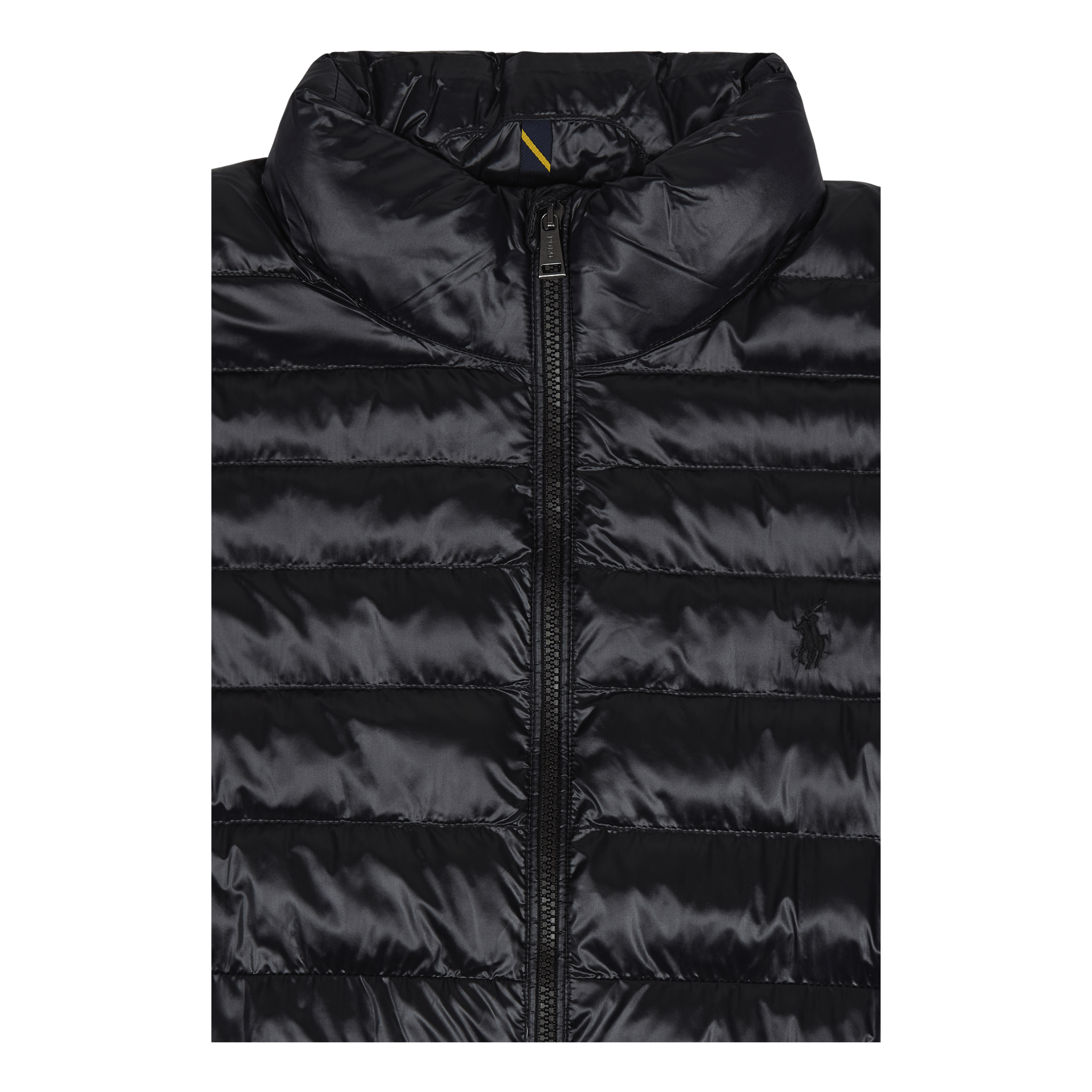 Packable Water-Repellent Jacket Polo Black Glossy