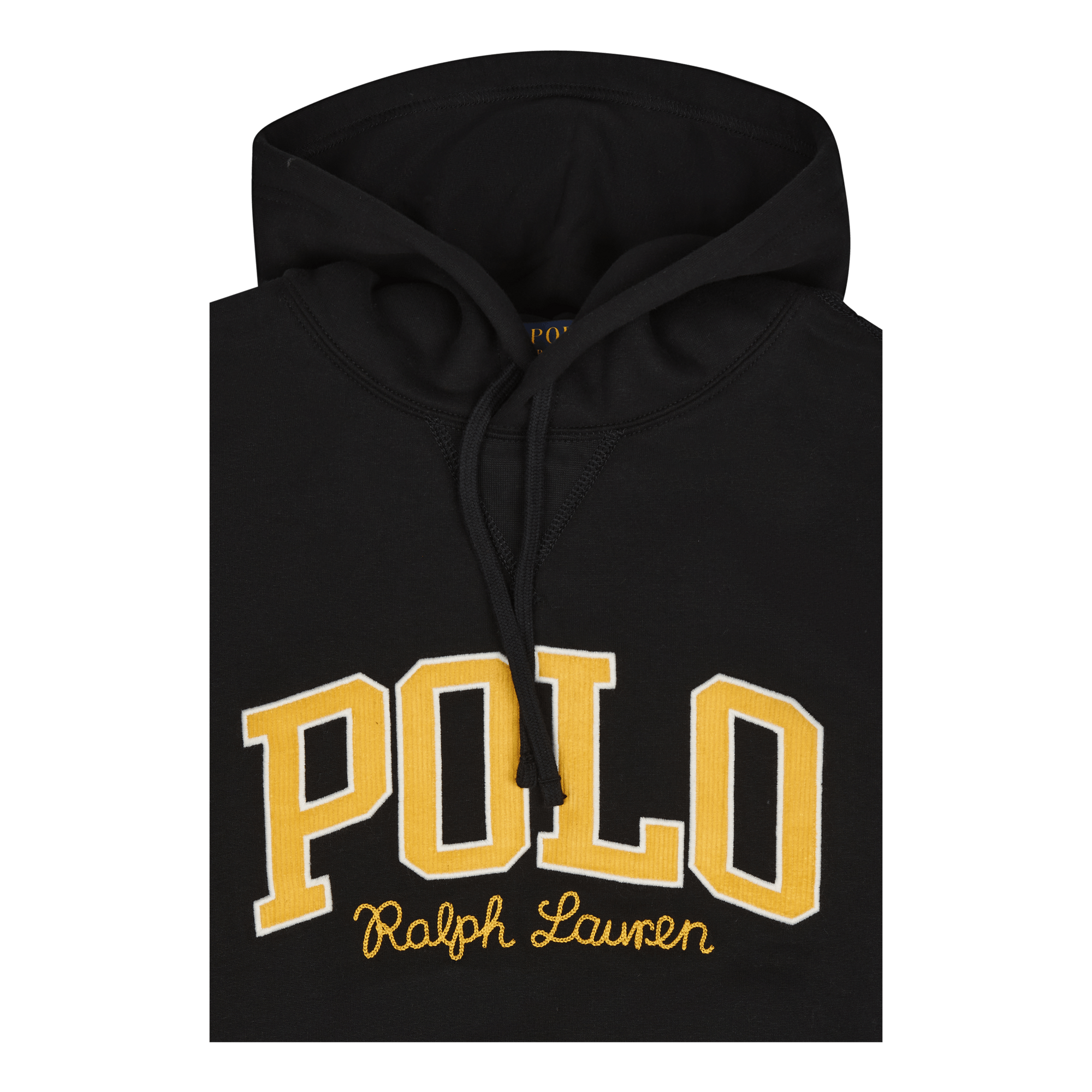 The RL Fleece Logo Hoodie Polo Black