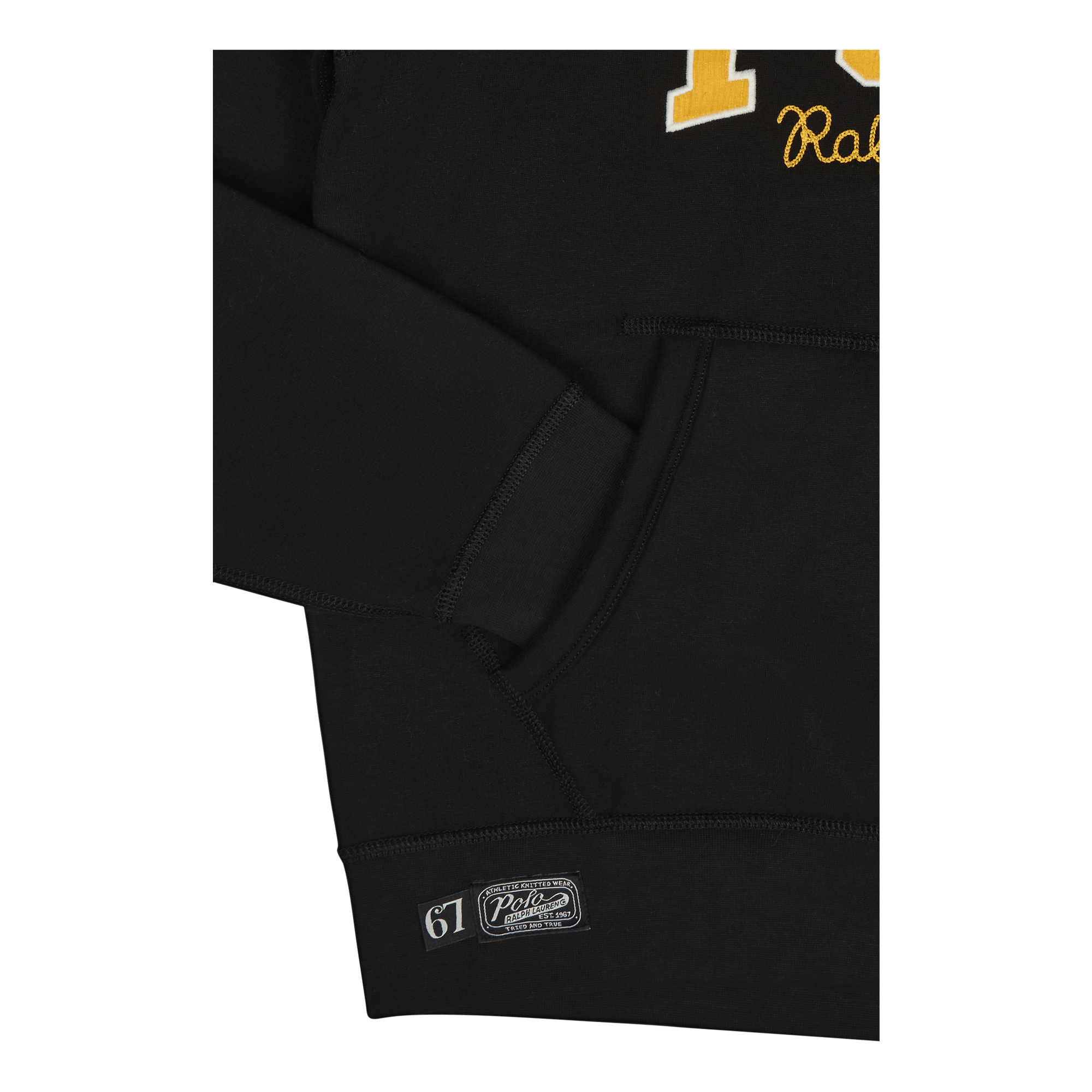 The RL Fleece Logo Hoodie Polo Black