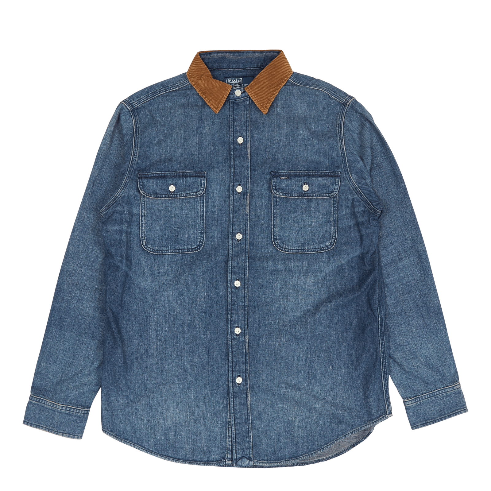 Classic Fit Denim Corduroy-Collar Shirt Northgrove