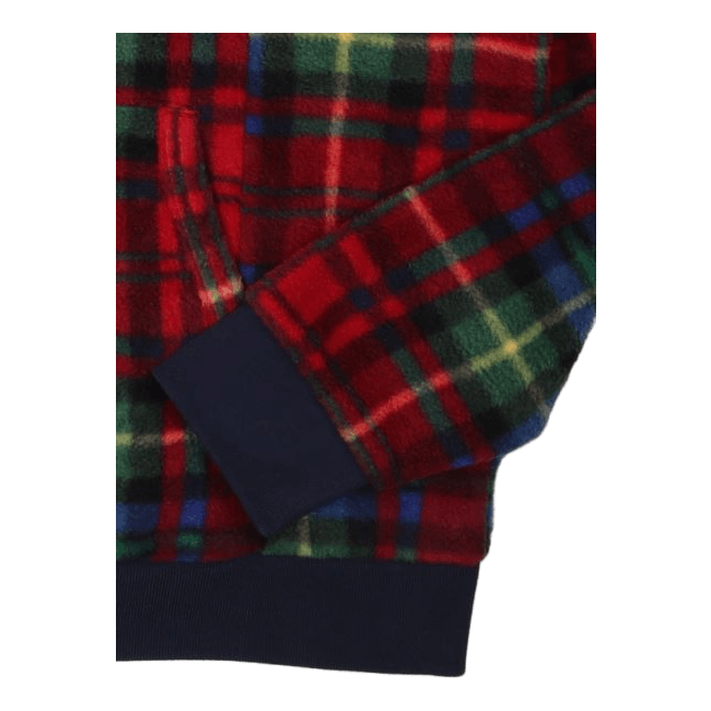 Plaid Fleece Hoodie Royal Crimson Plaid