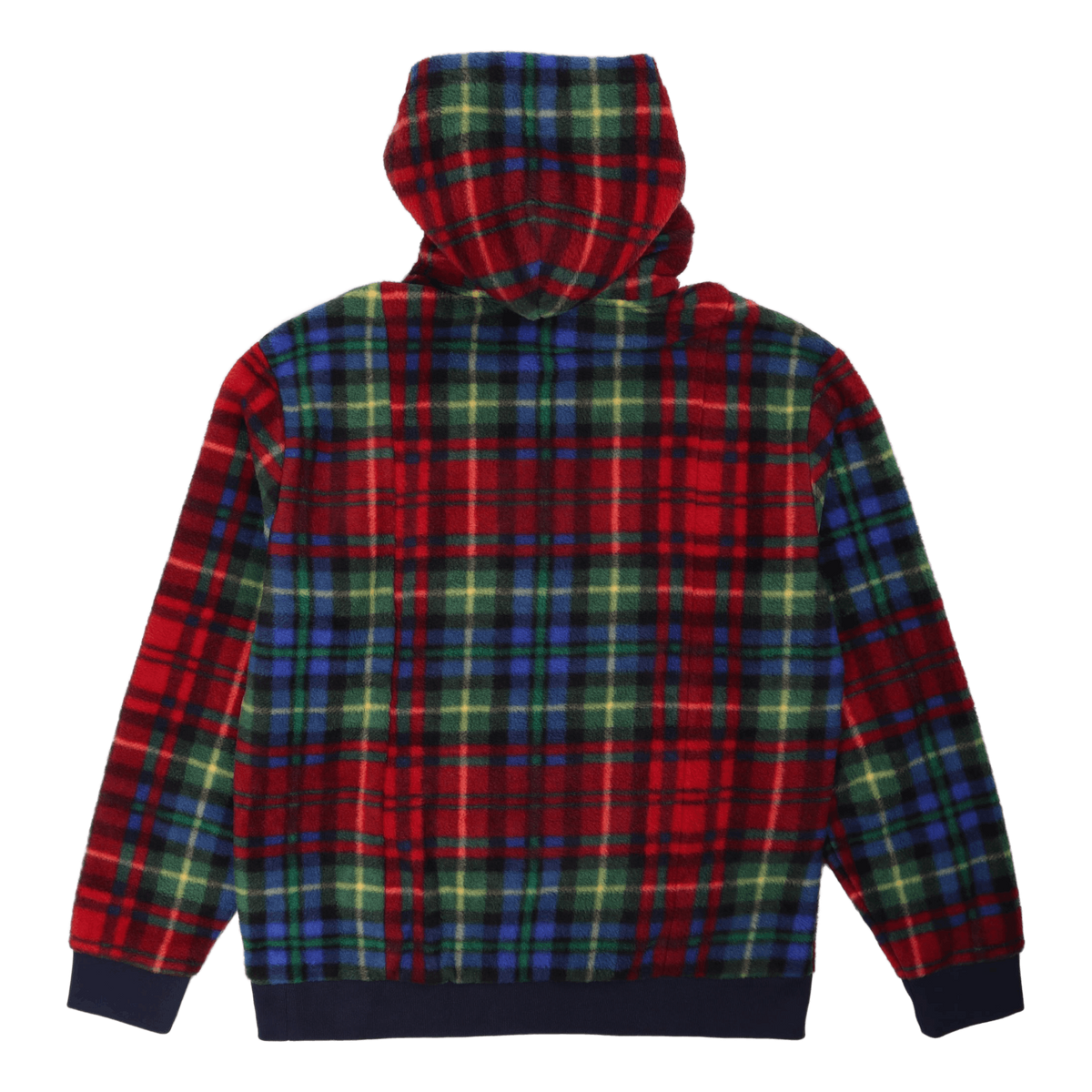 Plaid Fleece Hoodie Royal Crimson Plaid