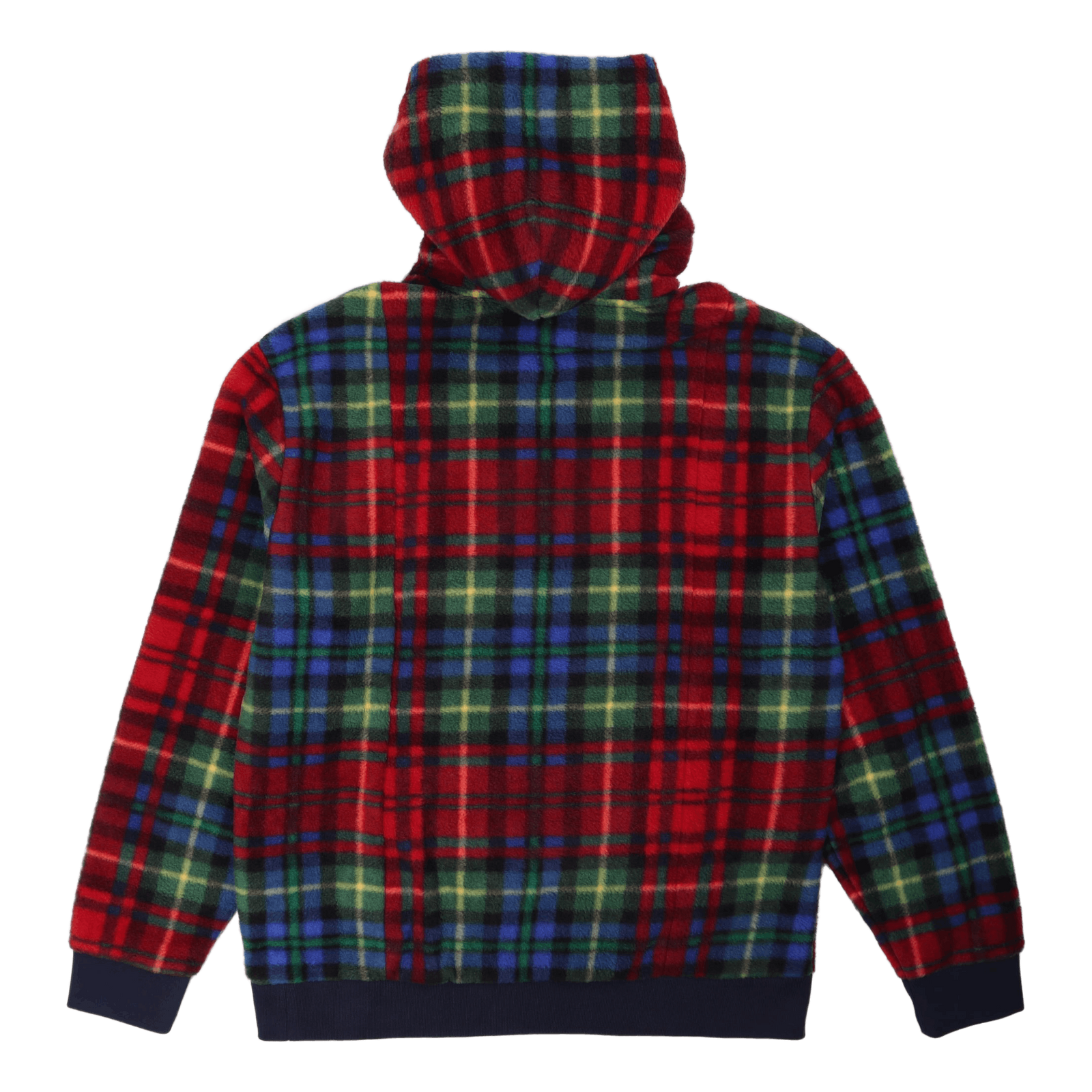 Plaid Fleece Hoodie Royal Crimson Plaid