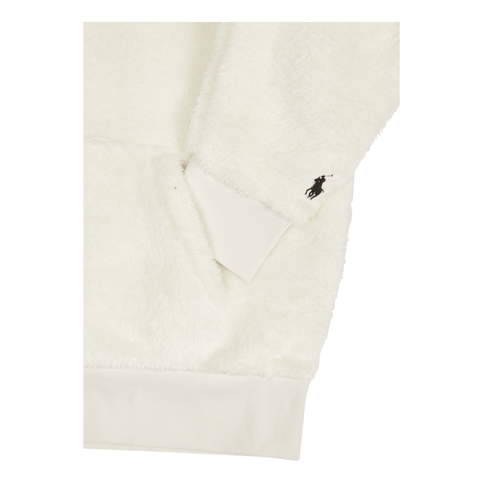 Logo-Embroidered Pile Fleece Hoodie Clubhouse Cream