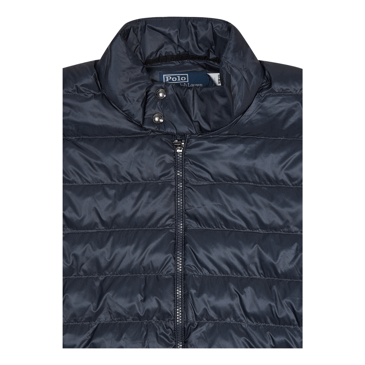 Men Navy Herringbone-Print Hybrid Jacket