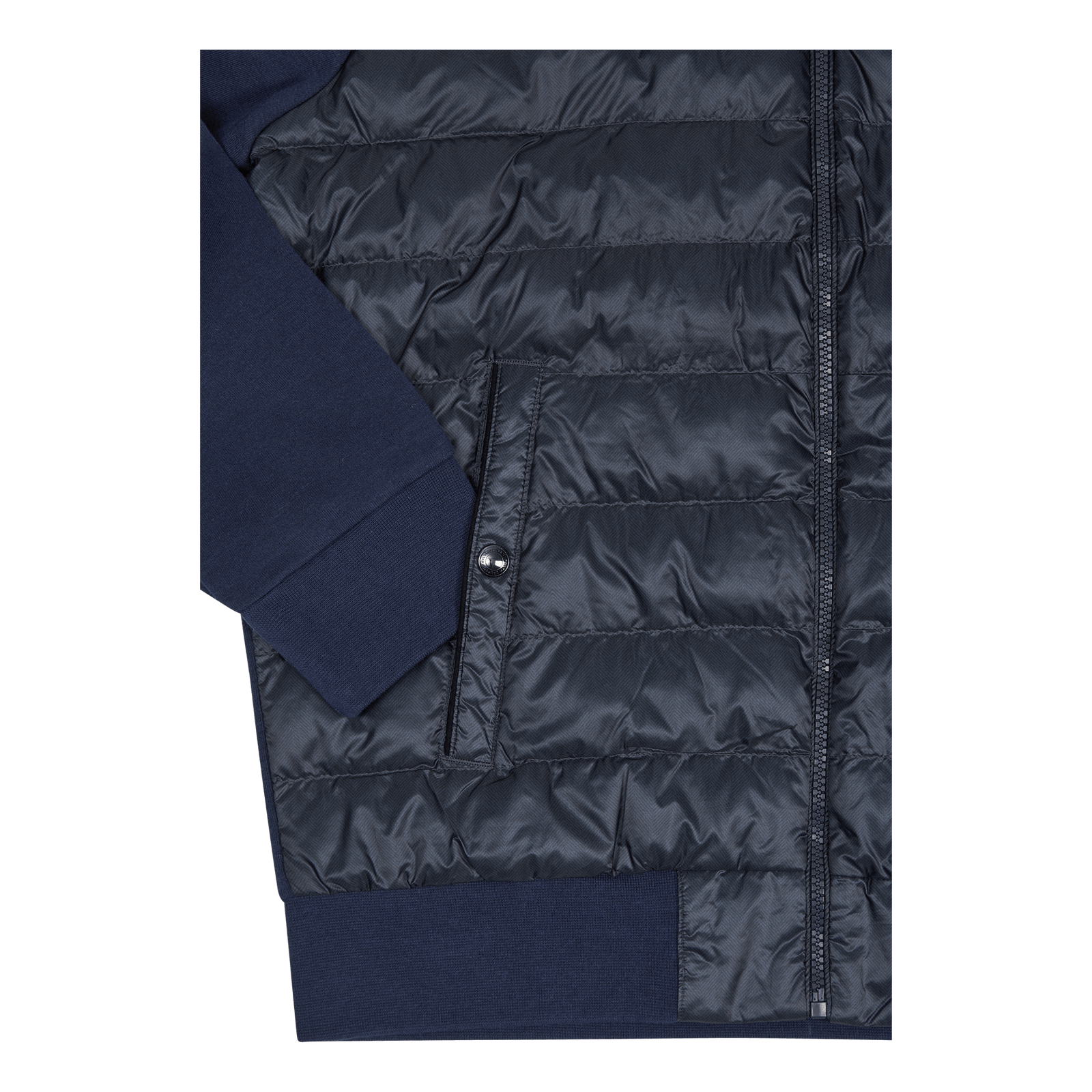 Herringbone-Print Hybrid Jacket Herringbone Newport Navy