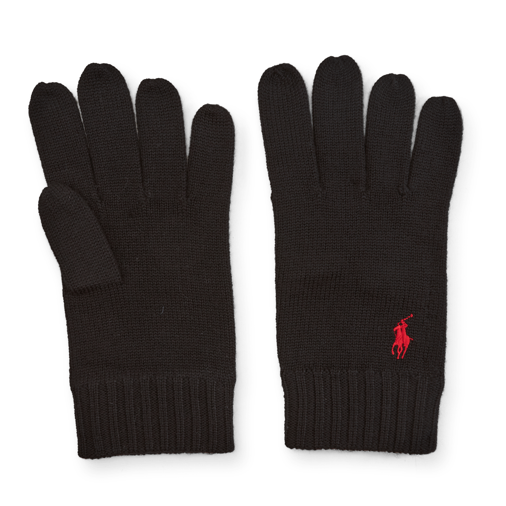 Signature Pony Wool Gloves Polo Black